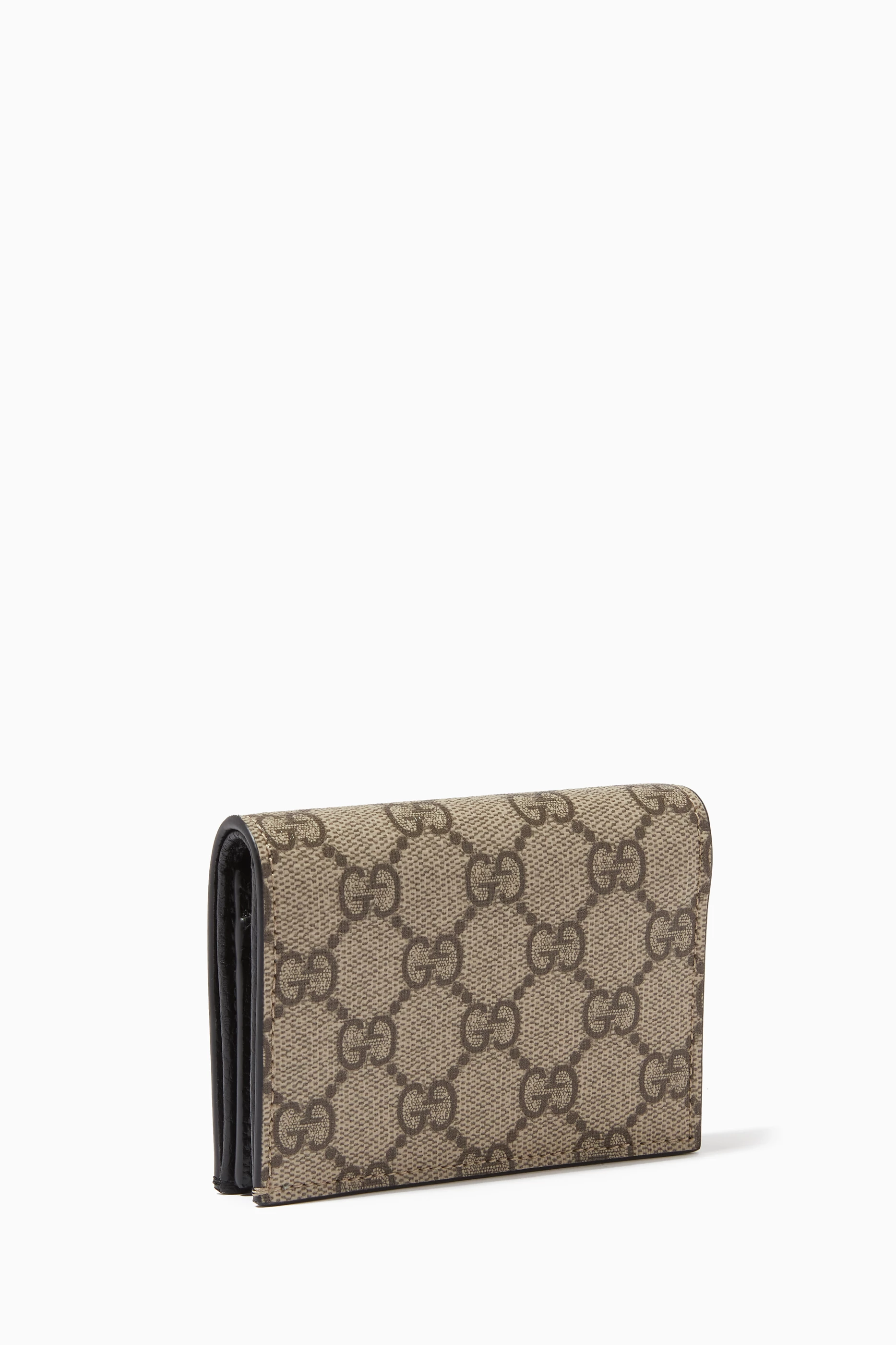 Buy Gucci Black GG Marmont Card Case Wallet in Leather GG Supreme Canvas For Women Online Ounass UAE
