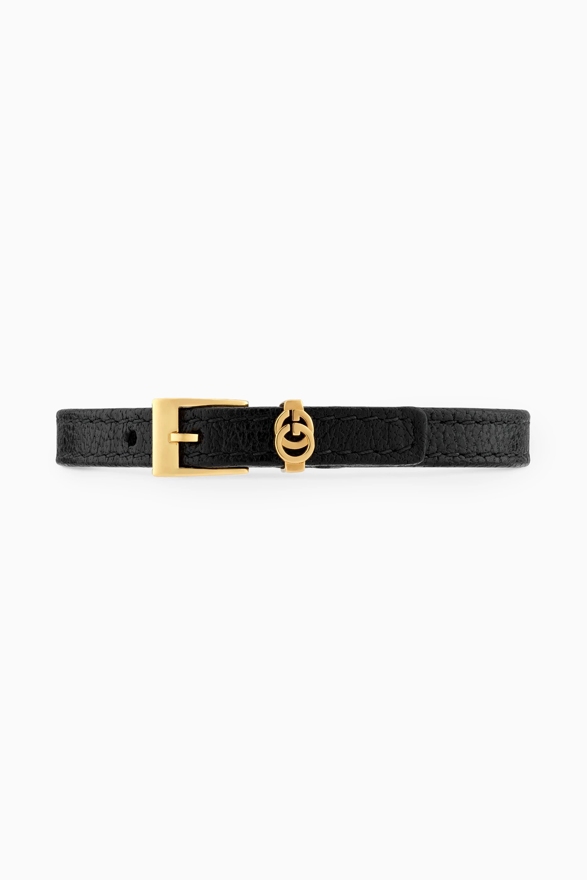 Buy Gucci Black Double G Bracelet in Leather For Women Online Ounass UAE