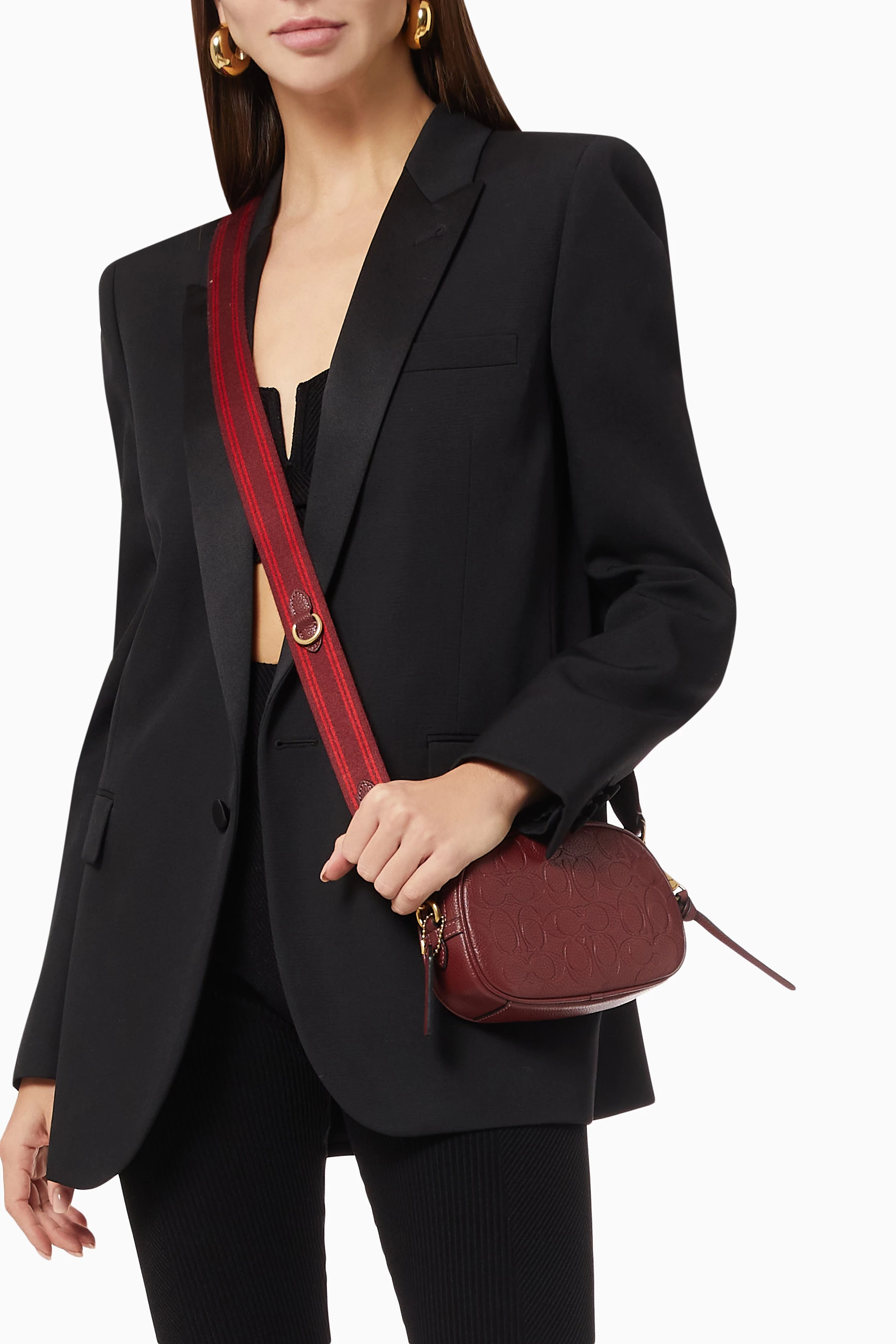 Buy Coach Red Camera Crossbody Bag in Signature Embossed Leather For Women Online Ounass UAE