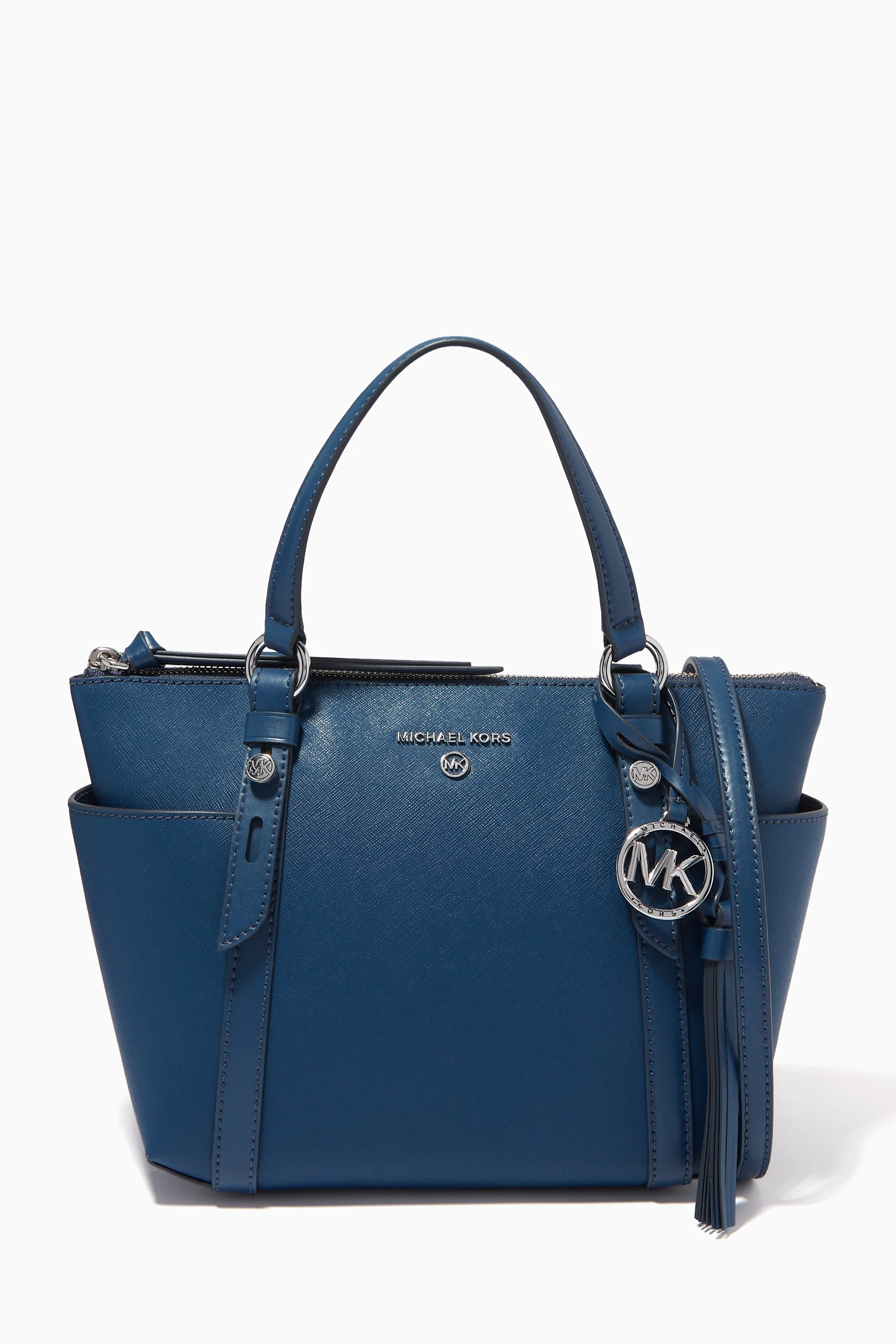 Buy Michael Kors Blue Small Sullivan Tote Bag in Leather For Women Online Ounass UAE