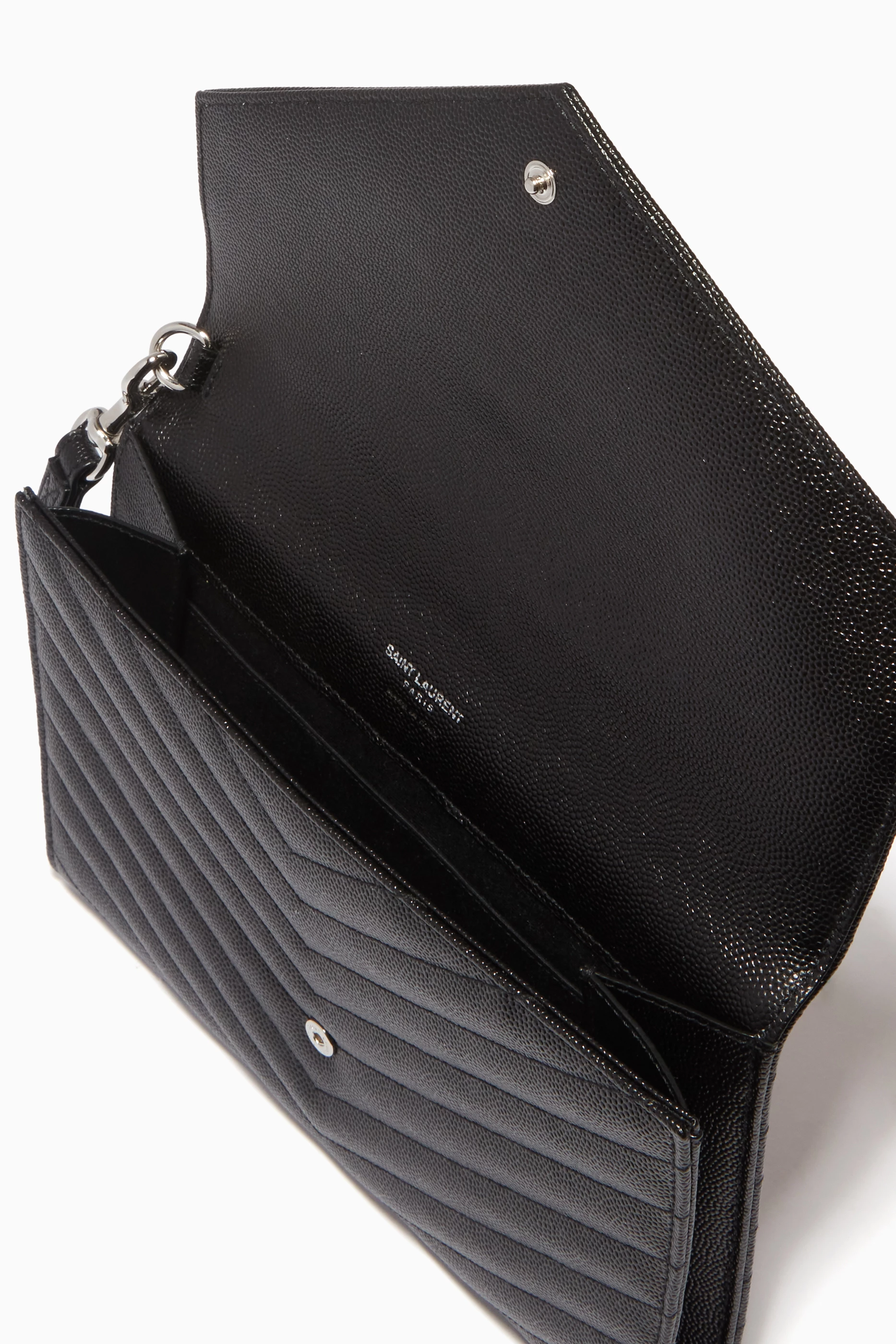 Buy SAINT LAURENT Black Cassandre Clutch in Matelasse Leather For Women Online Ounass UAE