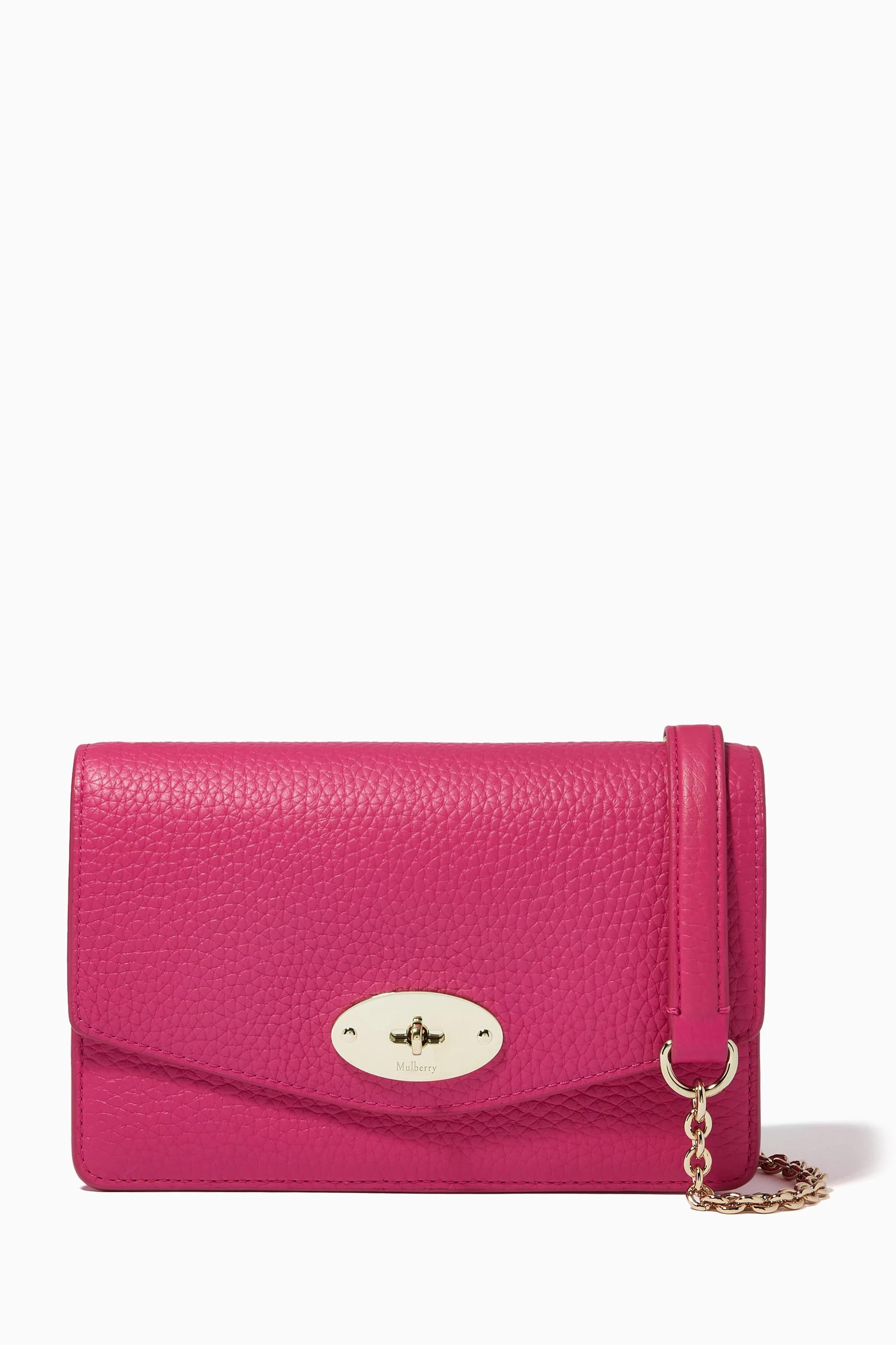 Buy Mulberry Pink Small Darley Bag in Heavy Grain Leather For Women Online Ounass UAE