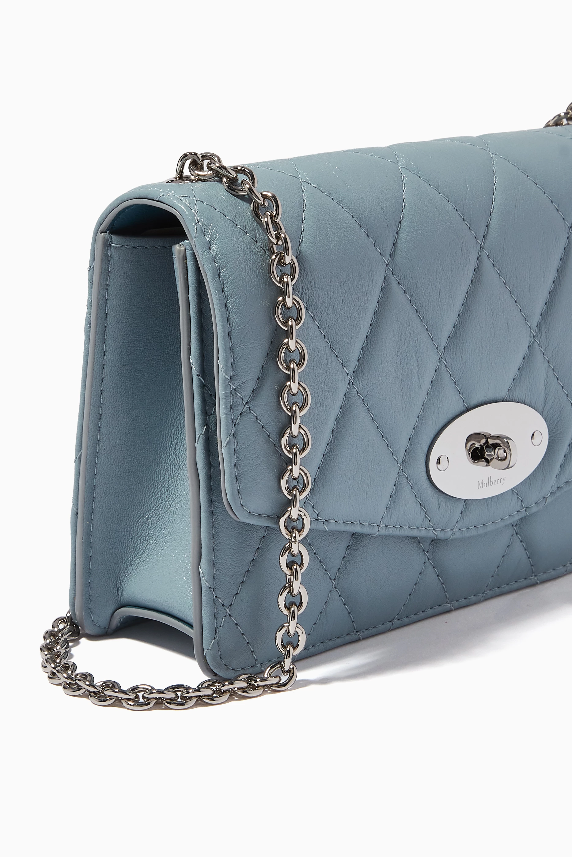 Buy Mulberry Blue Small Darley in Quilted Shiny Calf Leather For Women Online Ounass UAE