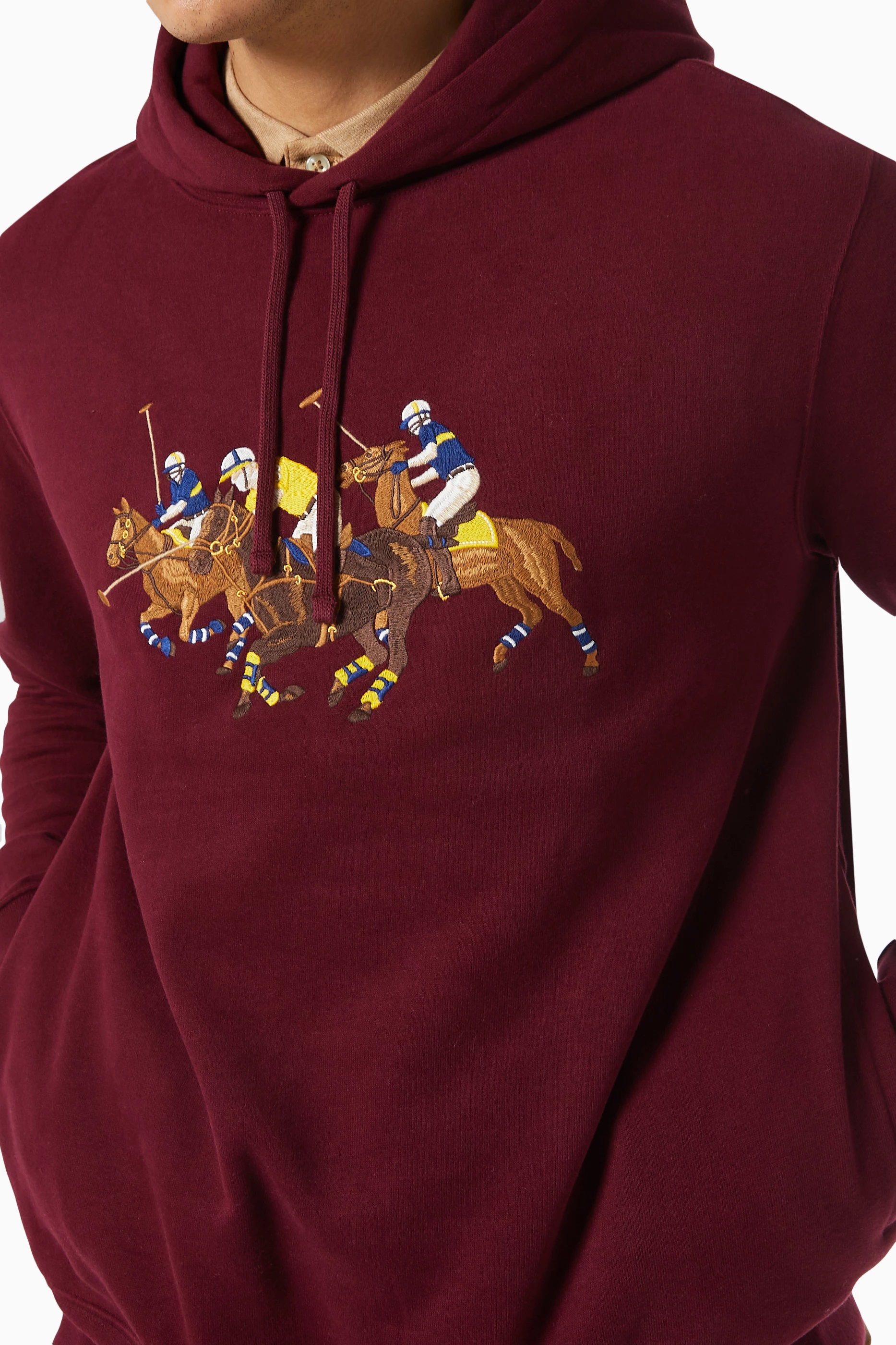 Maroon polo hoodie deals
