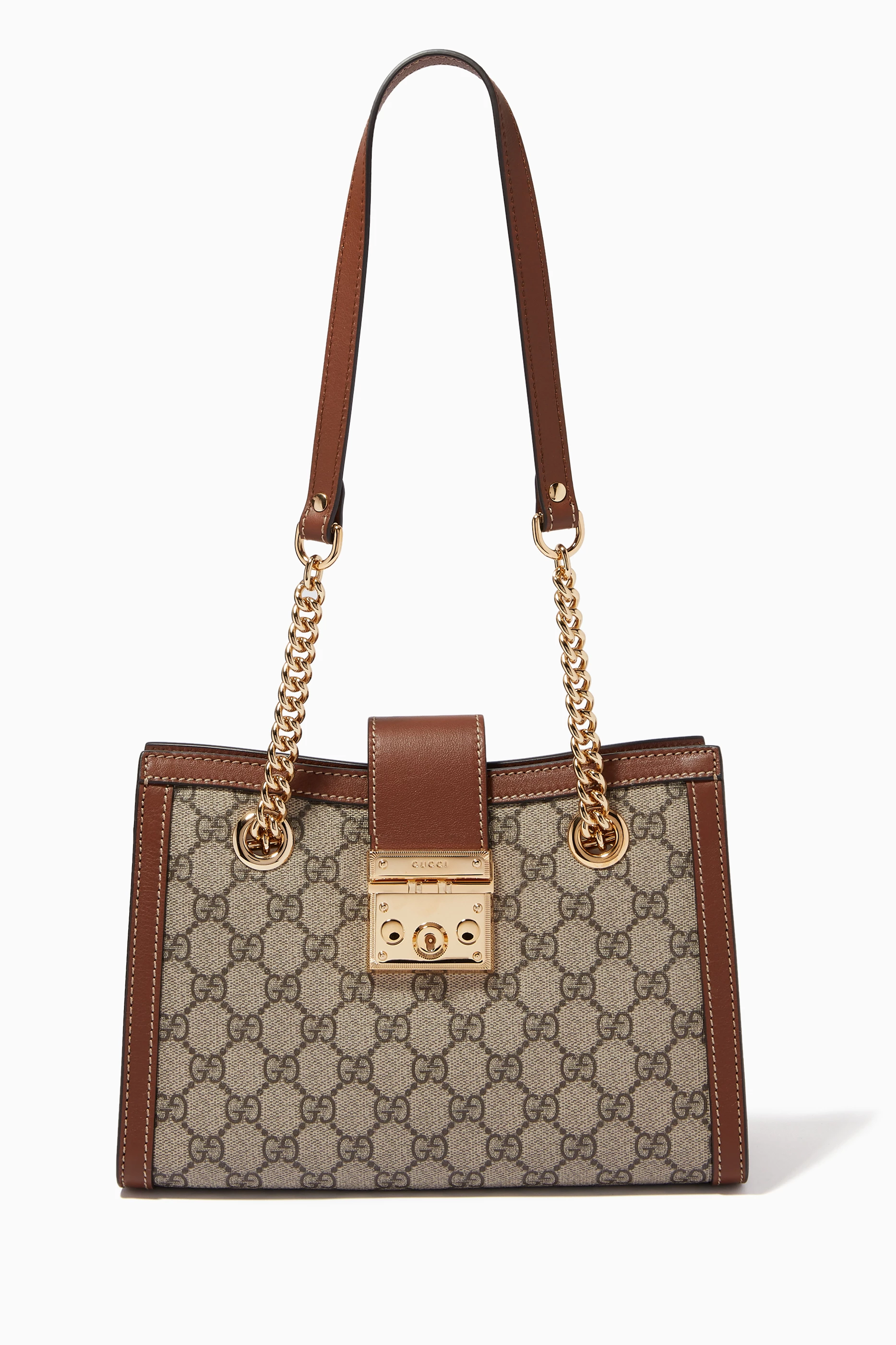 Buy Gucci Neutral Small Padlock Shoulder Bag in GG Supreme Canvas For Women Online Ounass UAE