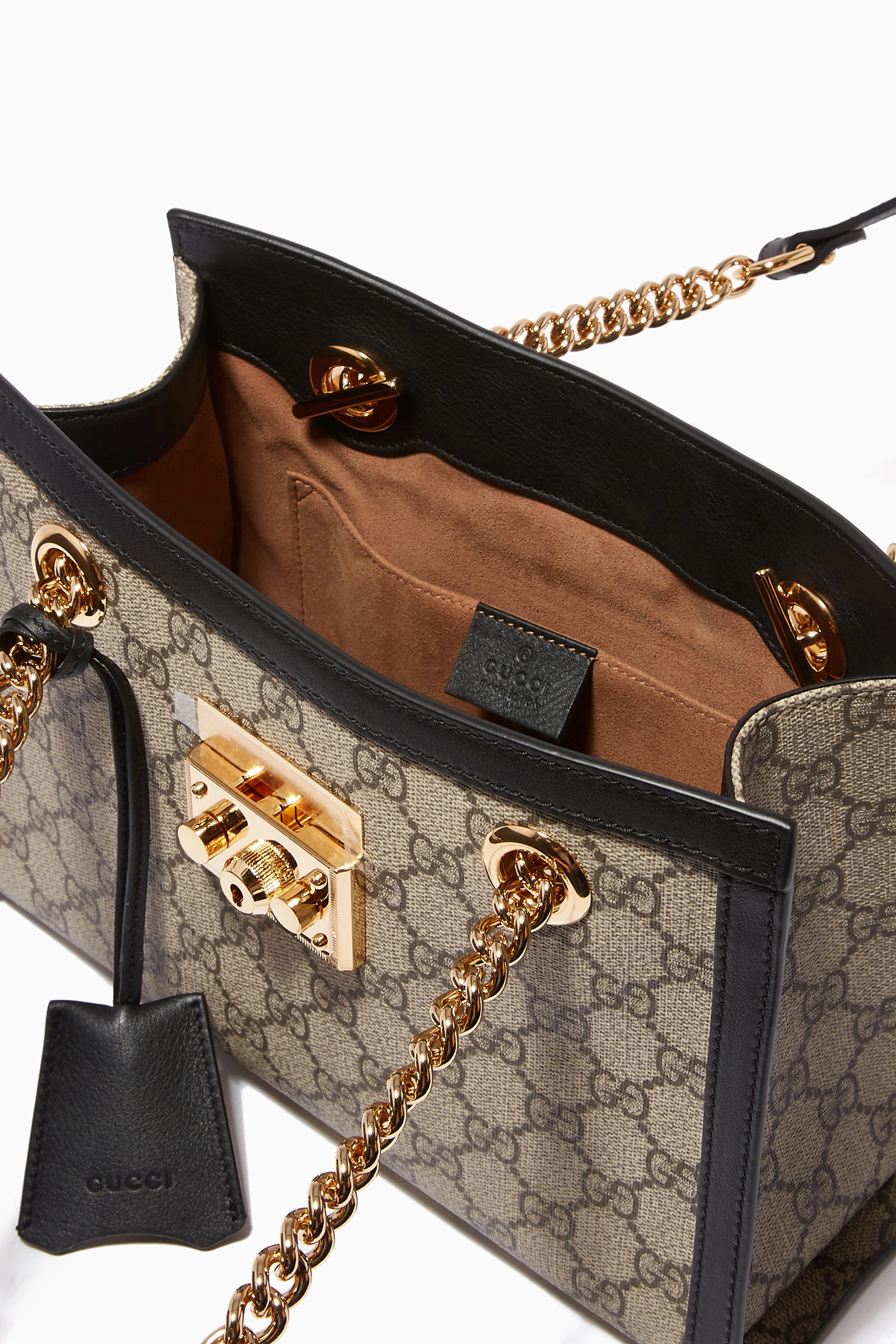 Buy Gucci Black Small Padlock Shoulder Bag in GG Supreme Canvas For Women Online Ounass UAE