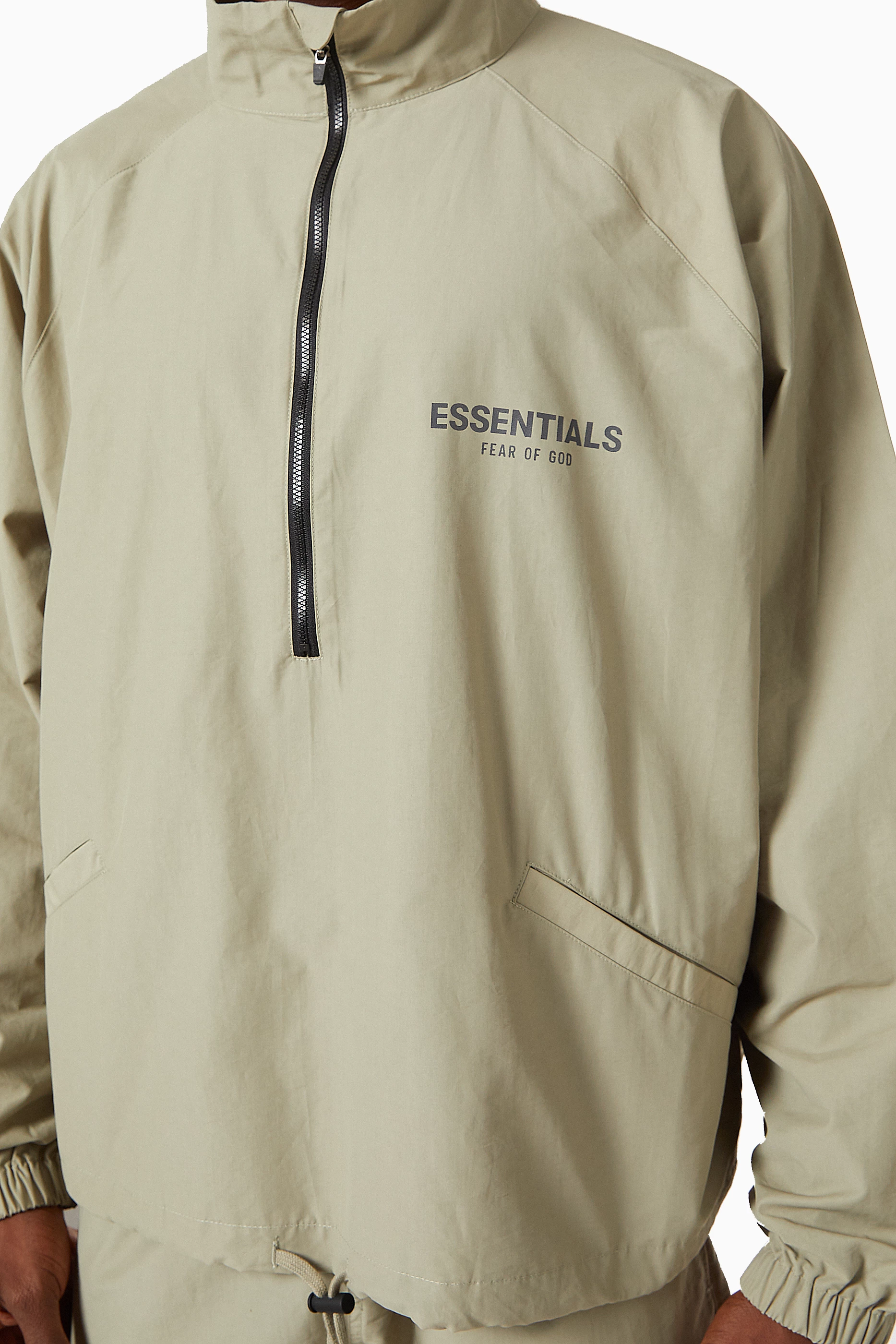 Fear of god essentials half zip track jacket outlet