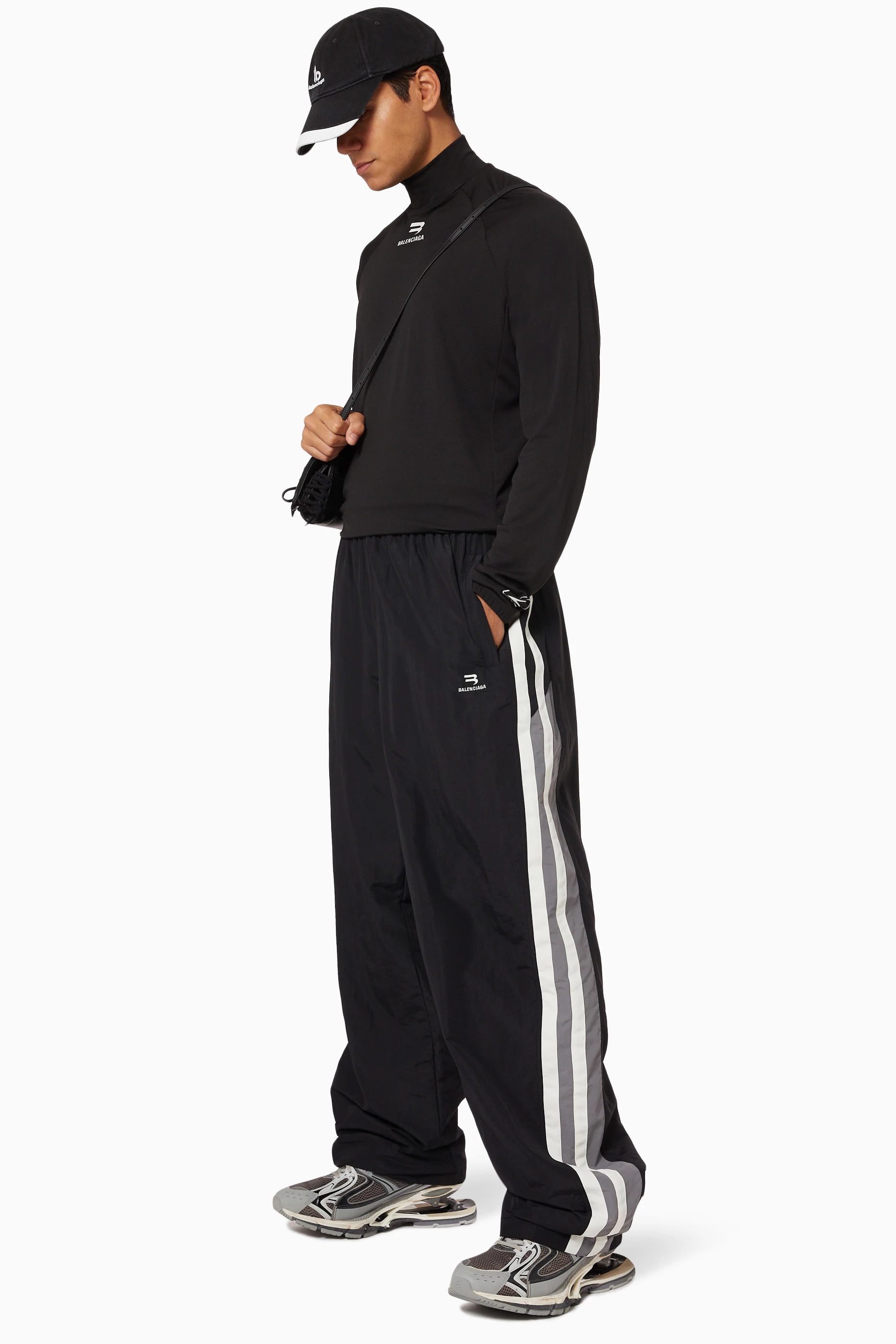 Buy Balenciaga Black Sporty B Tracksuit Pants in Nylon For Men Online Ounass UAE