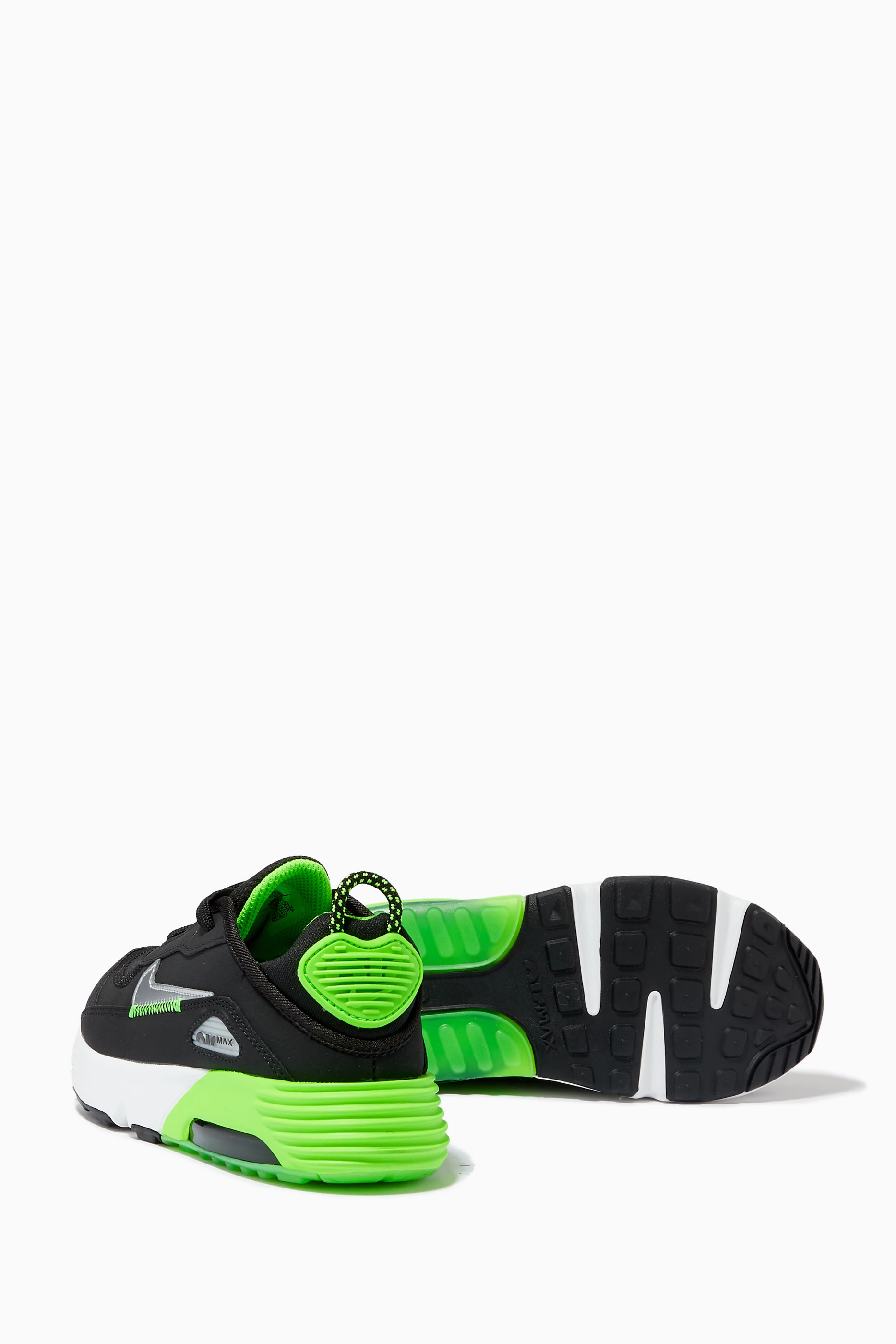Buy Nike Black Air Max 2090 Sneakers in Textile Faux Leather For Boys Online Ounass UAE