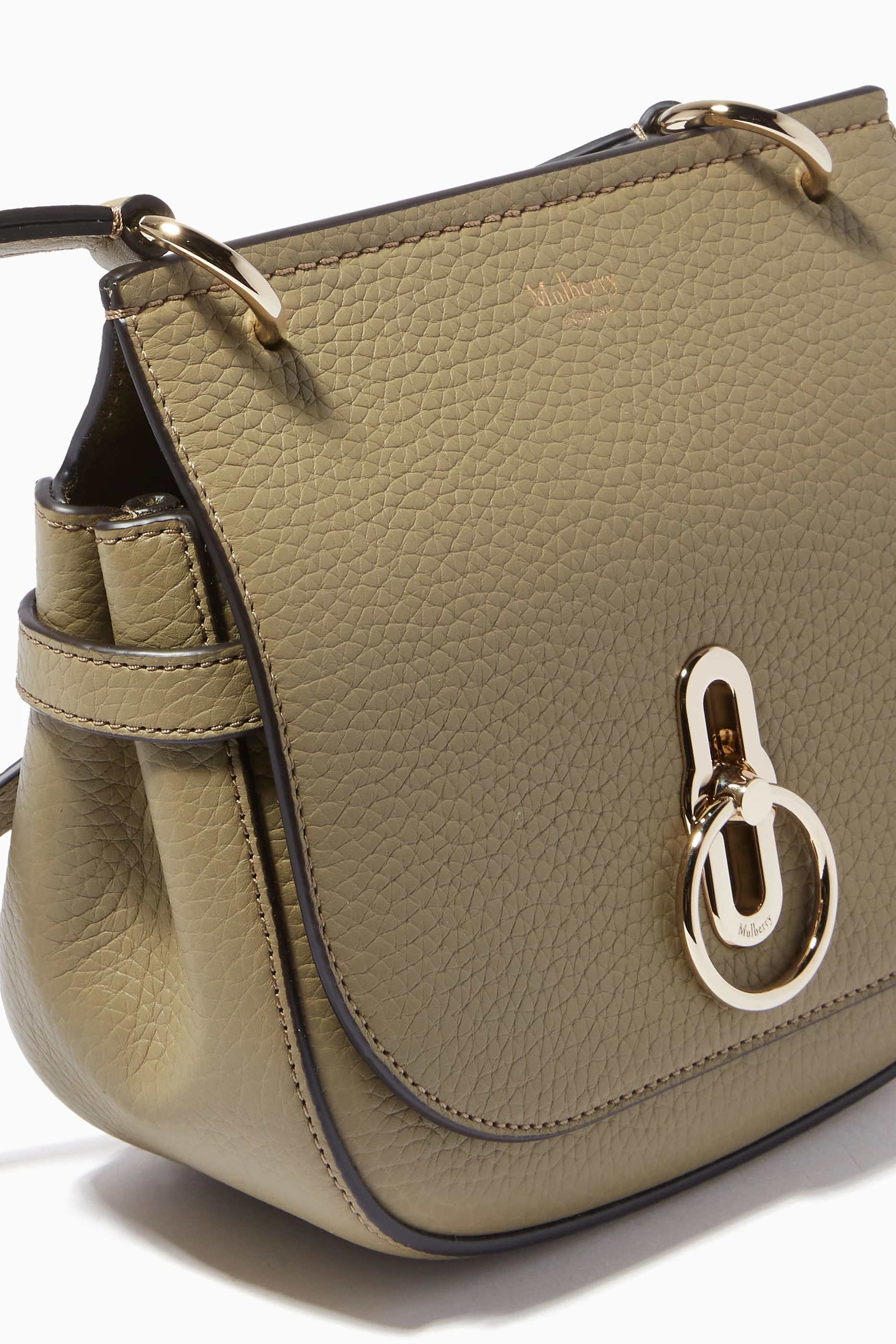 Buy Mulberry Green Small Amberley Satchel Bag in Heavy Grain Leather For Women Online Ounass UAE