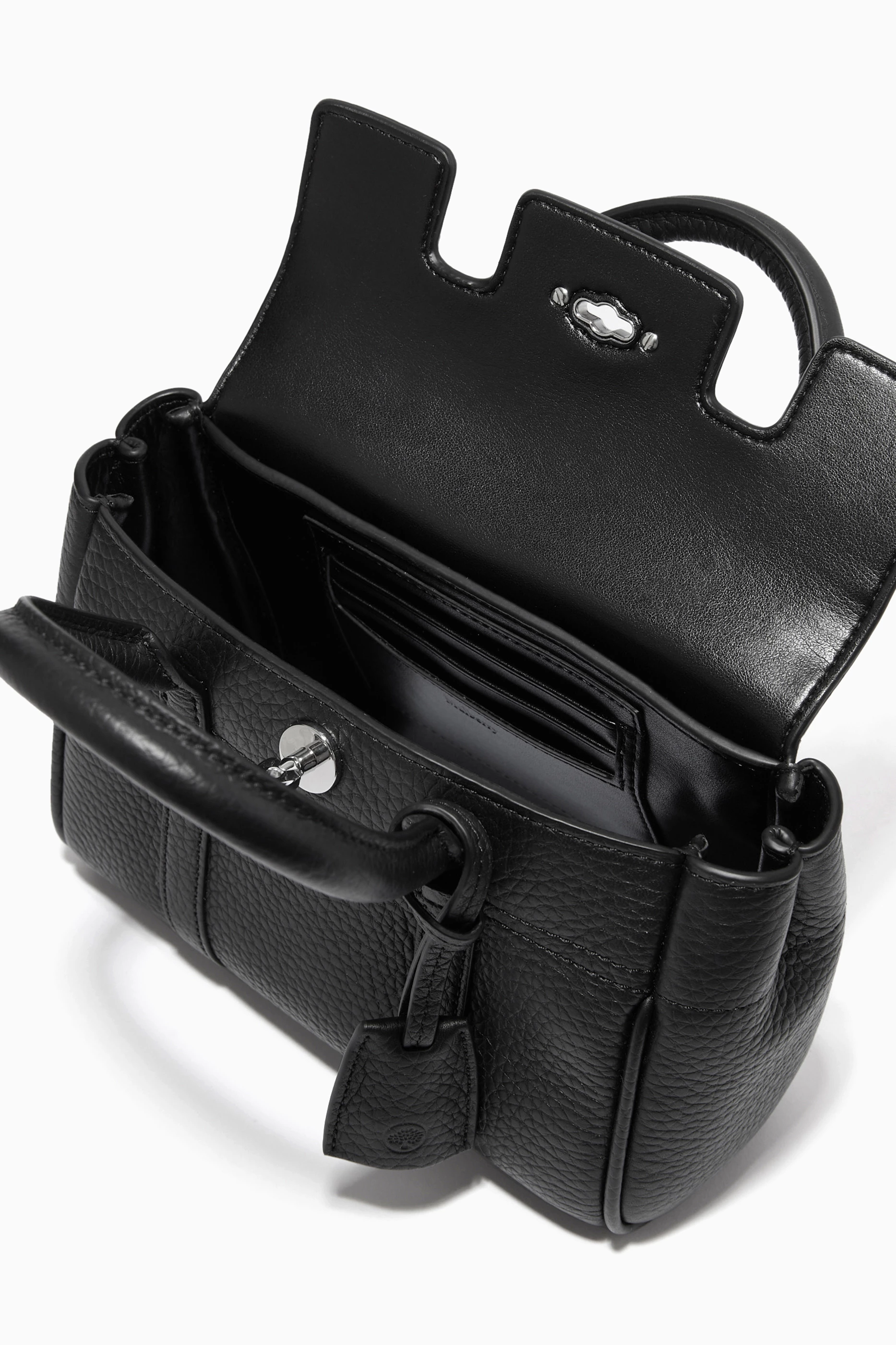 Buy Mulberry Black Mini Bayswater Bag in Heavy Grain Leather For Women Online Ounass UAE