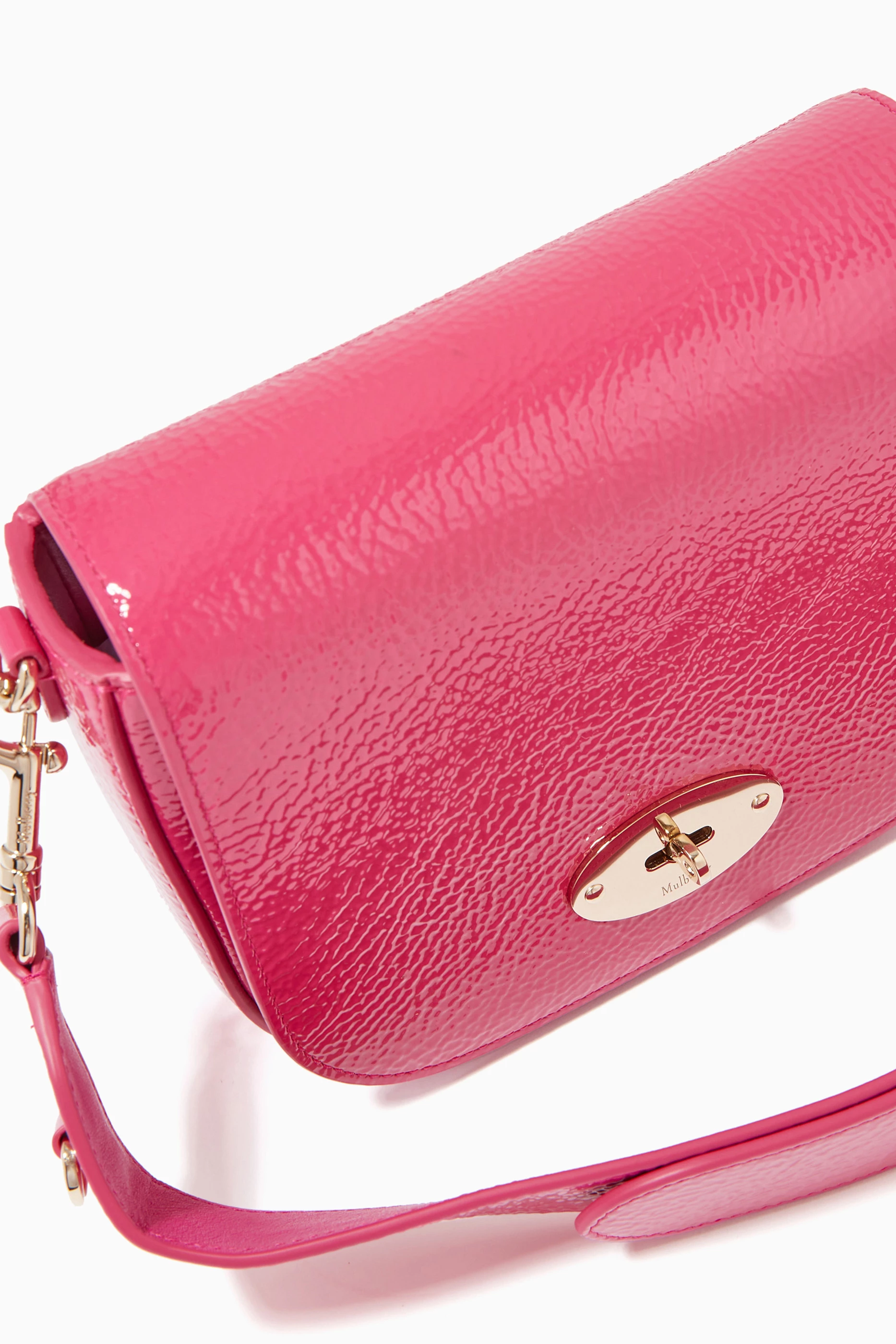 Buy Mulberry Pink Small Darley Satchel Bag in Spongy Patent Leather For Women Online Ounass UAE