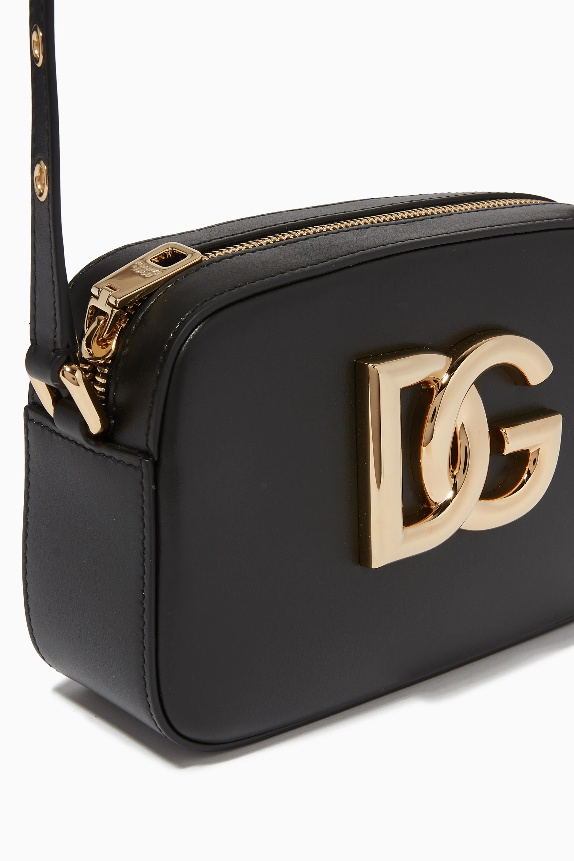 Buy Dolce & Gabbana Black DG Millennials Crossbody Bag in Calfskin 