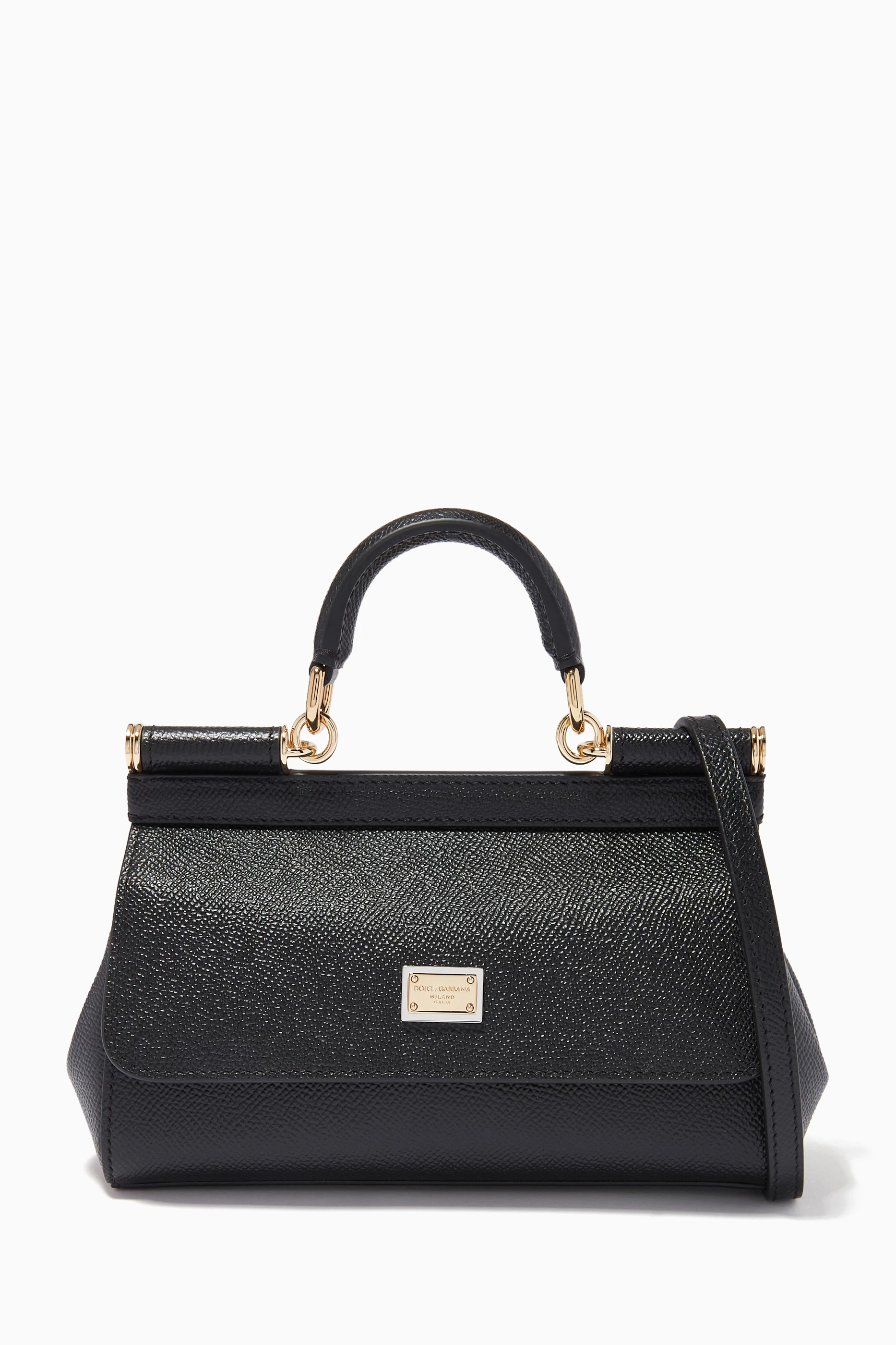 Buy Dolce Gabbana Black Small Miss Sicily East West Bag in Dauphine Leather For Women Online Ounass UAE
