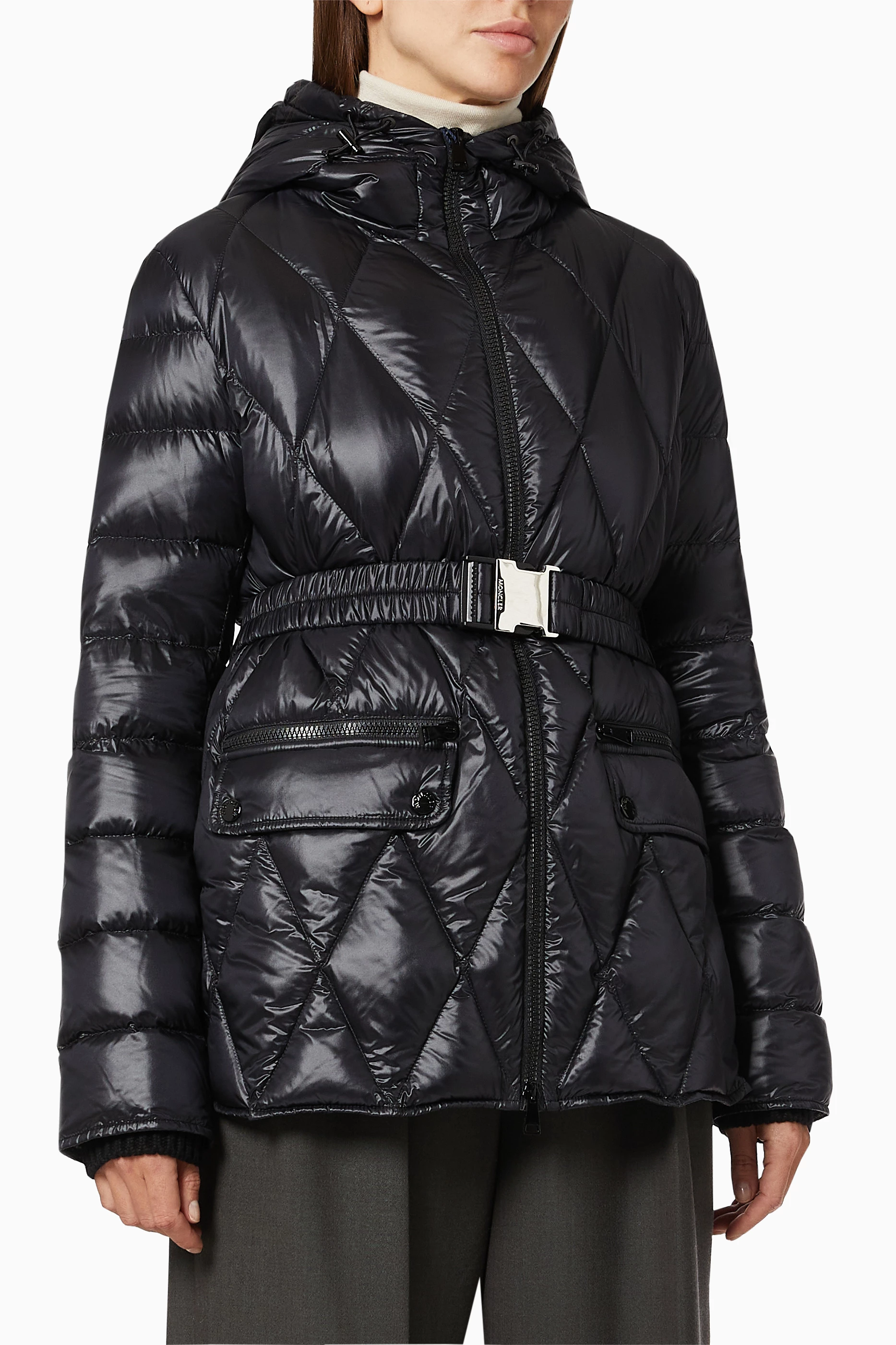 Buy Moncler Black Serignan Parka in Nylon For Women Online
