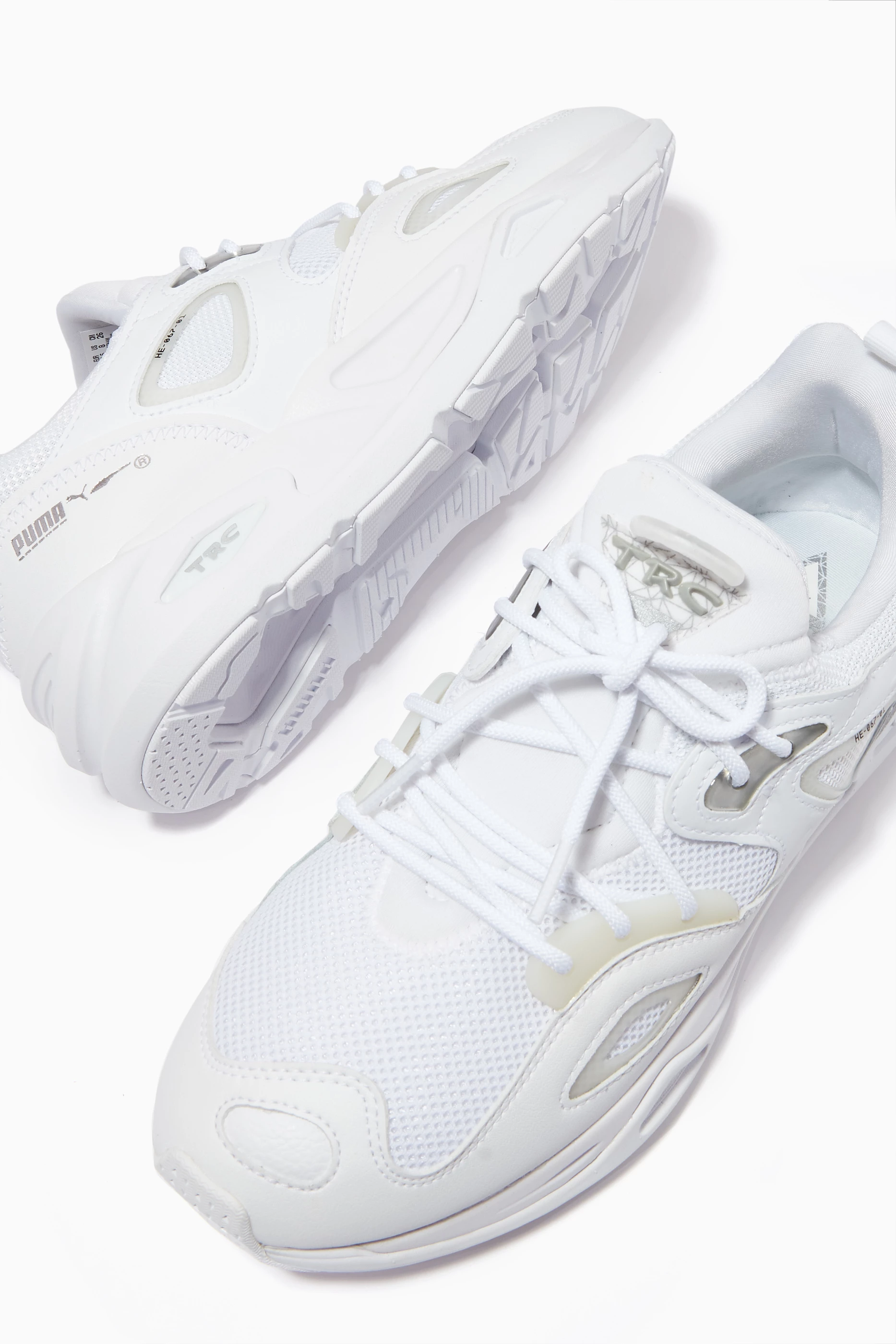 Buy Puma White TRC Blaze Triple Low-top Sneakers in Mesh Leather