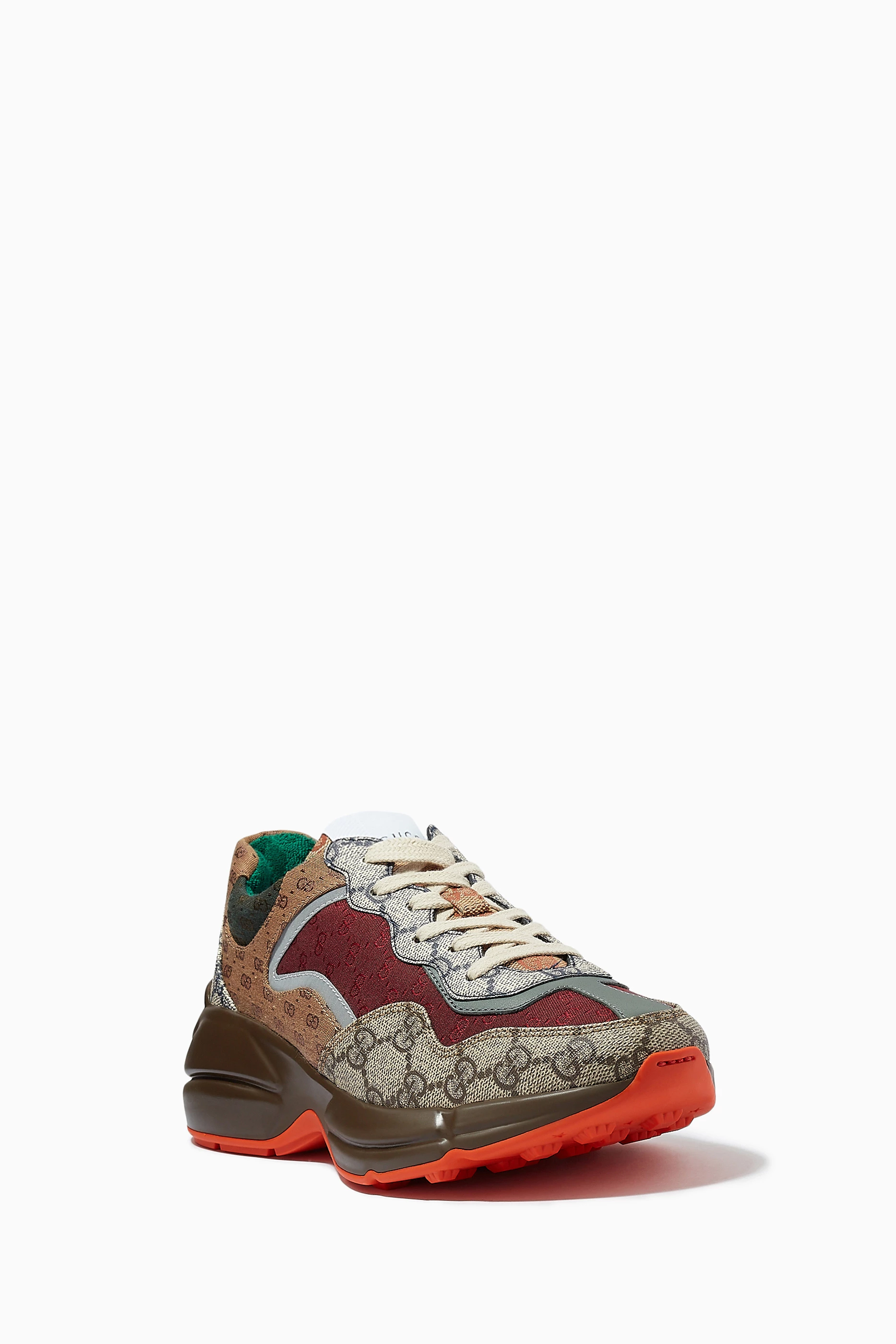 Buy Gucci Brown Rhyton GG Chunky Runner Sneakers in Supreme Canvas For Women Online Ounass UAE