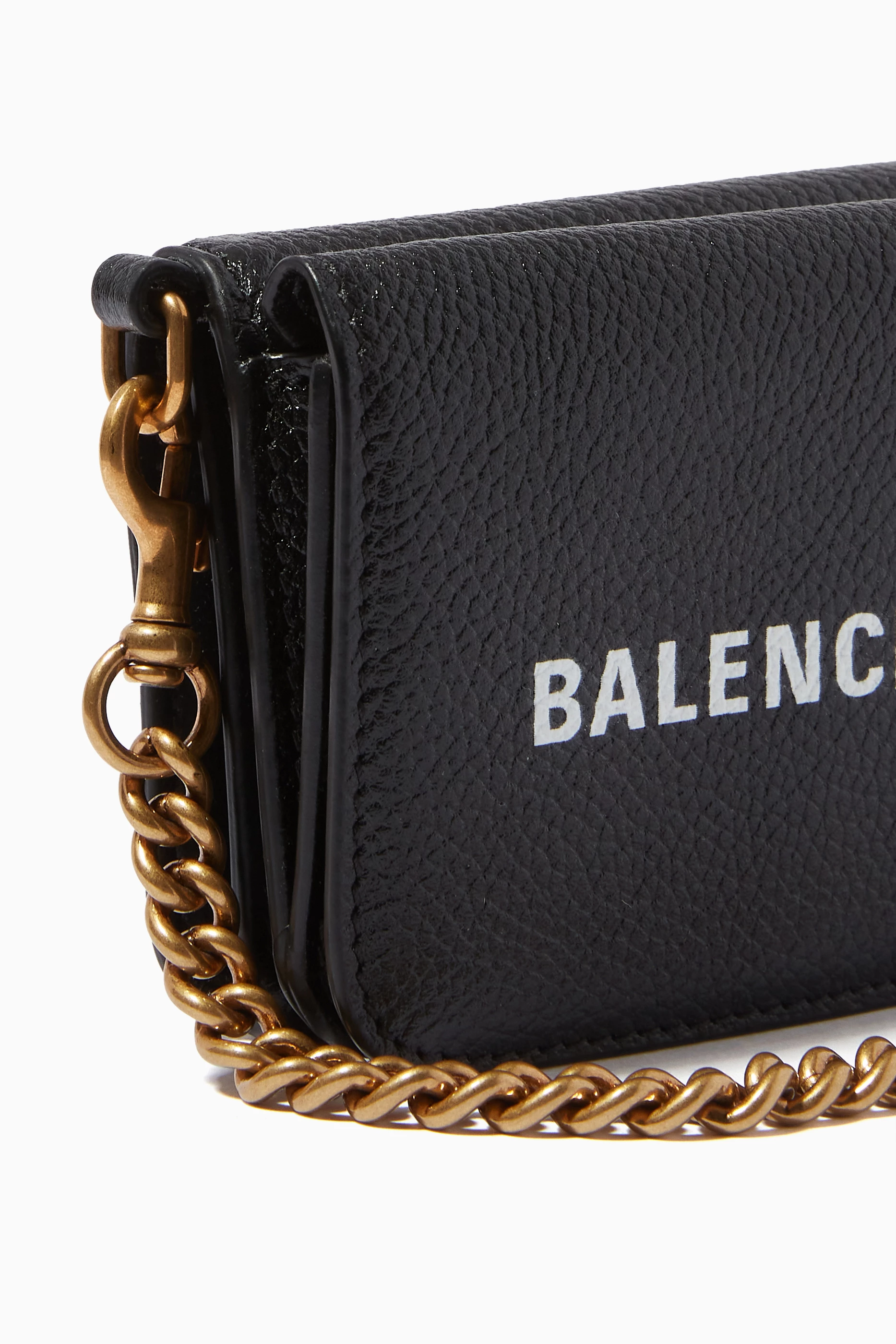 Cash Mini Wallet on Chain in Calfskin