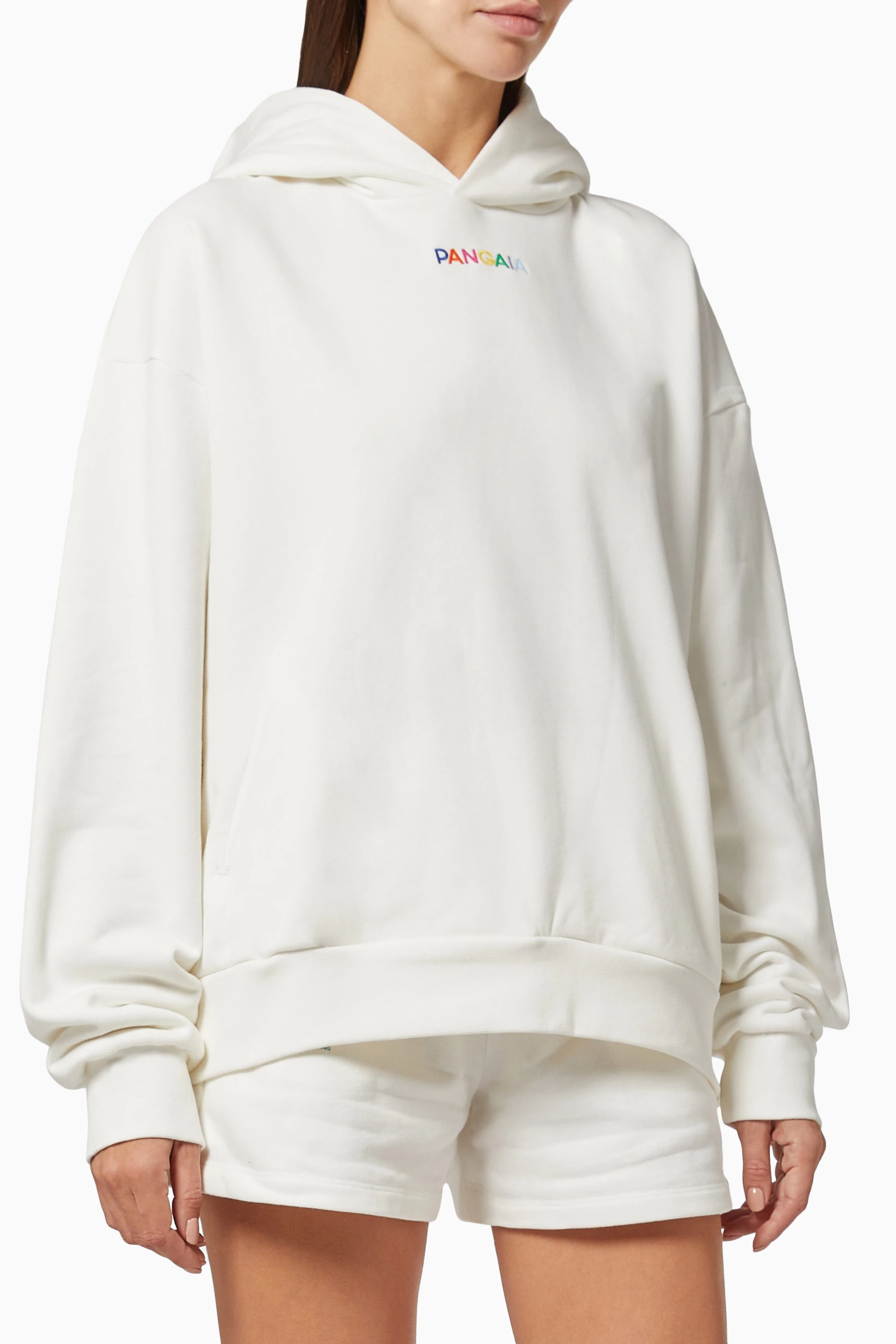 Buy PANGAIA Neutral Lightweight Organic Cotton Hoodie For Women Online Ounass UAE