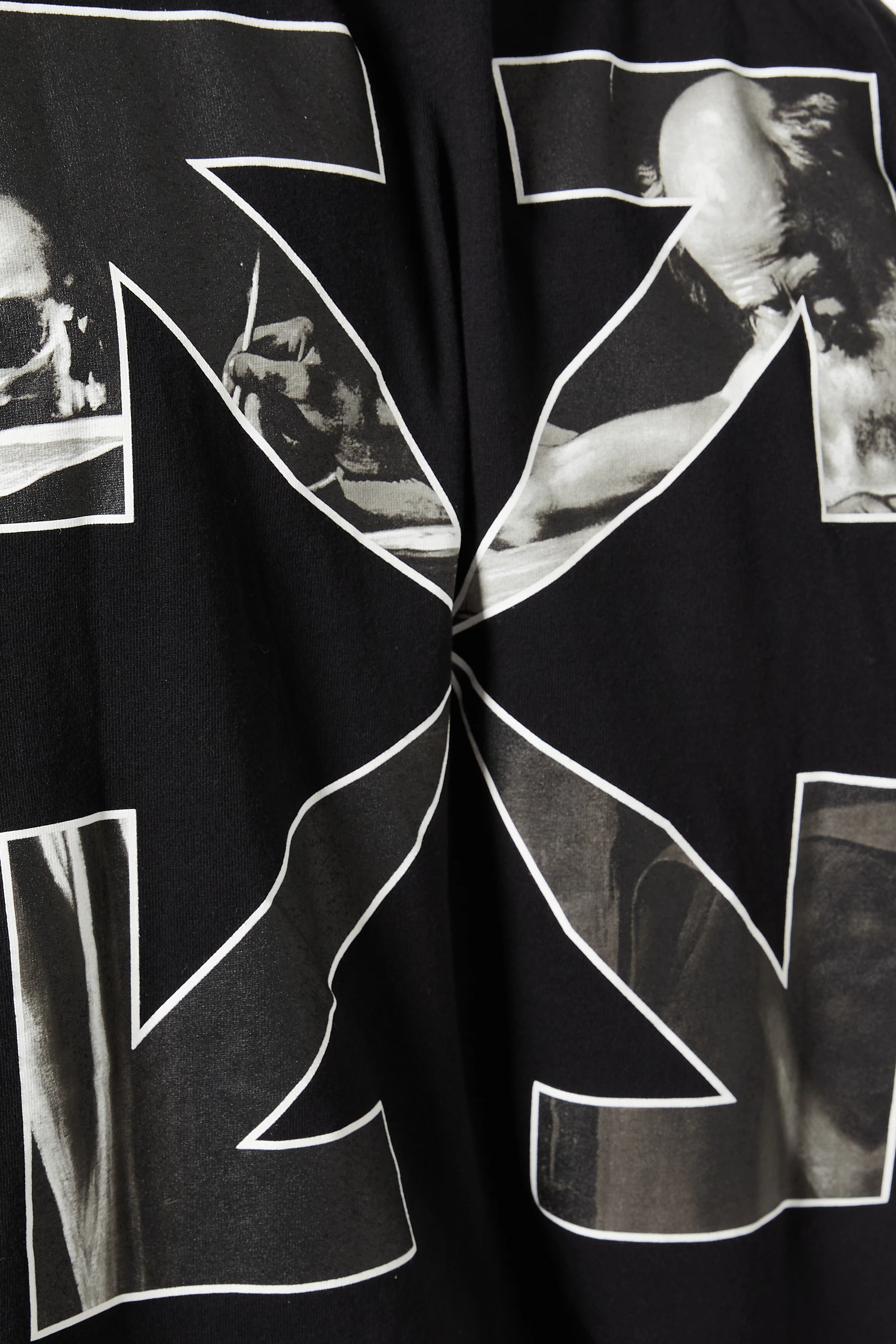 Buy Off-White Black Caravaggio Arrows Oversized T-shirt in Cotton 