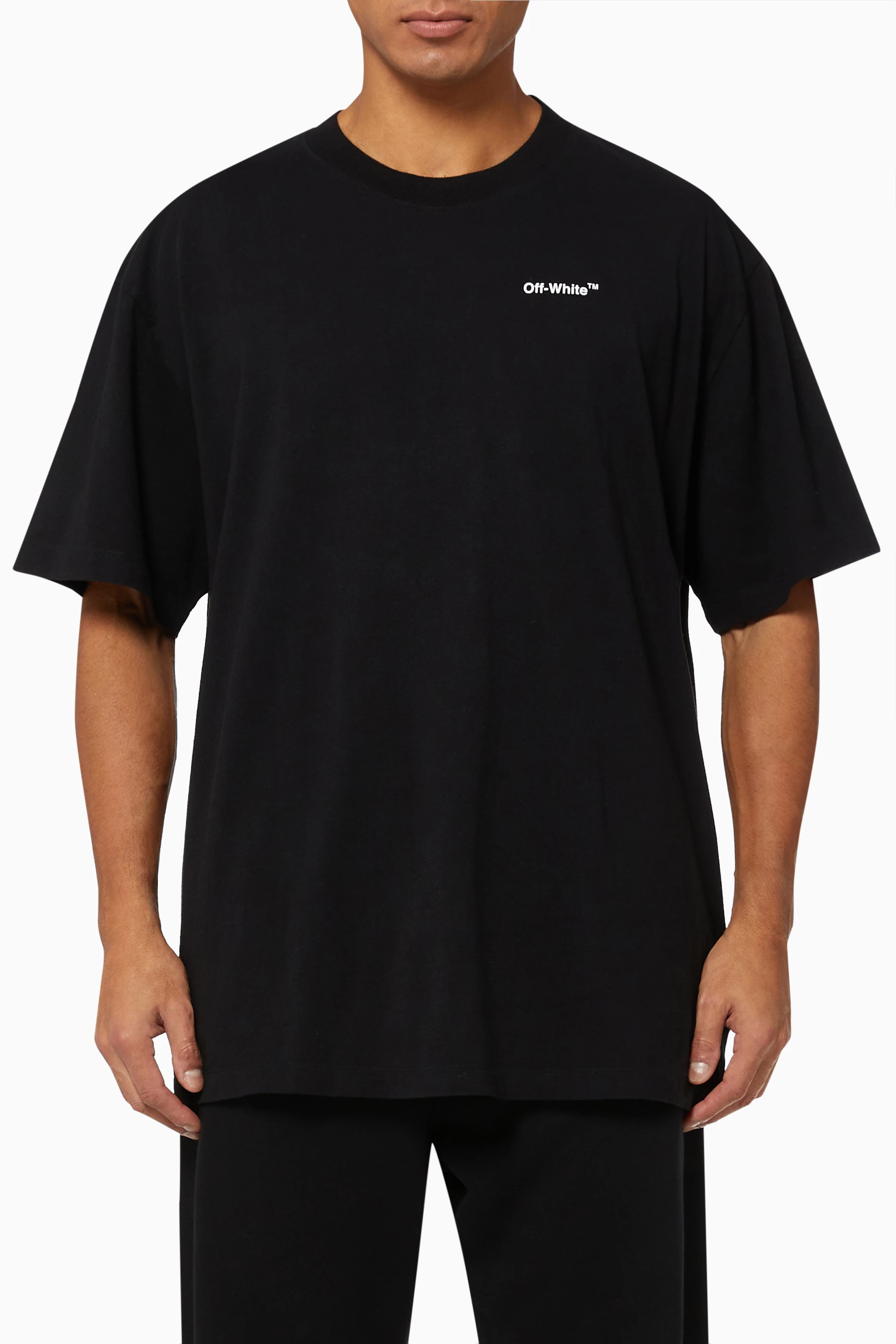 Buy Off-White Black Caravaggio Arrows Oversized T-shirt in Cotton 