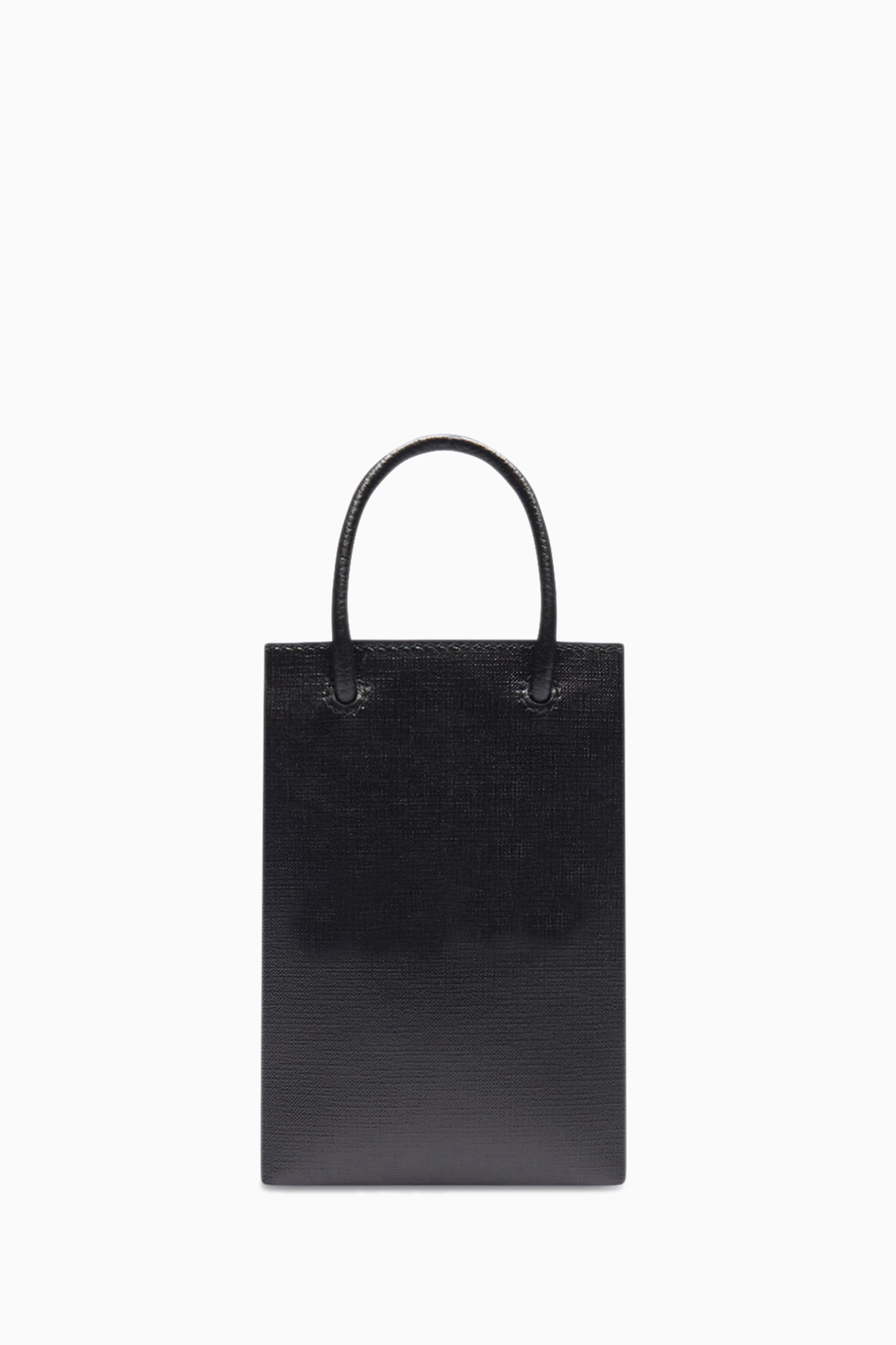 Buy Balenciaga Black Shopping Phone Holder Bag in Squared