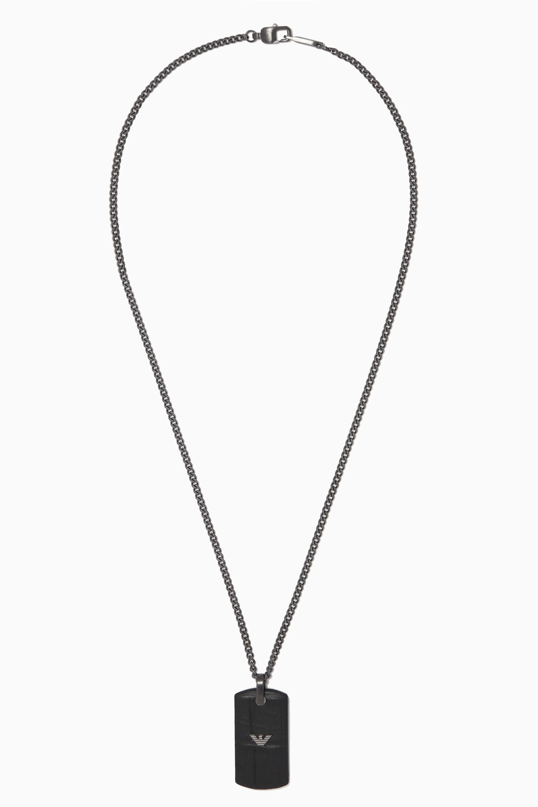 Emporio armani dog tag necklace online