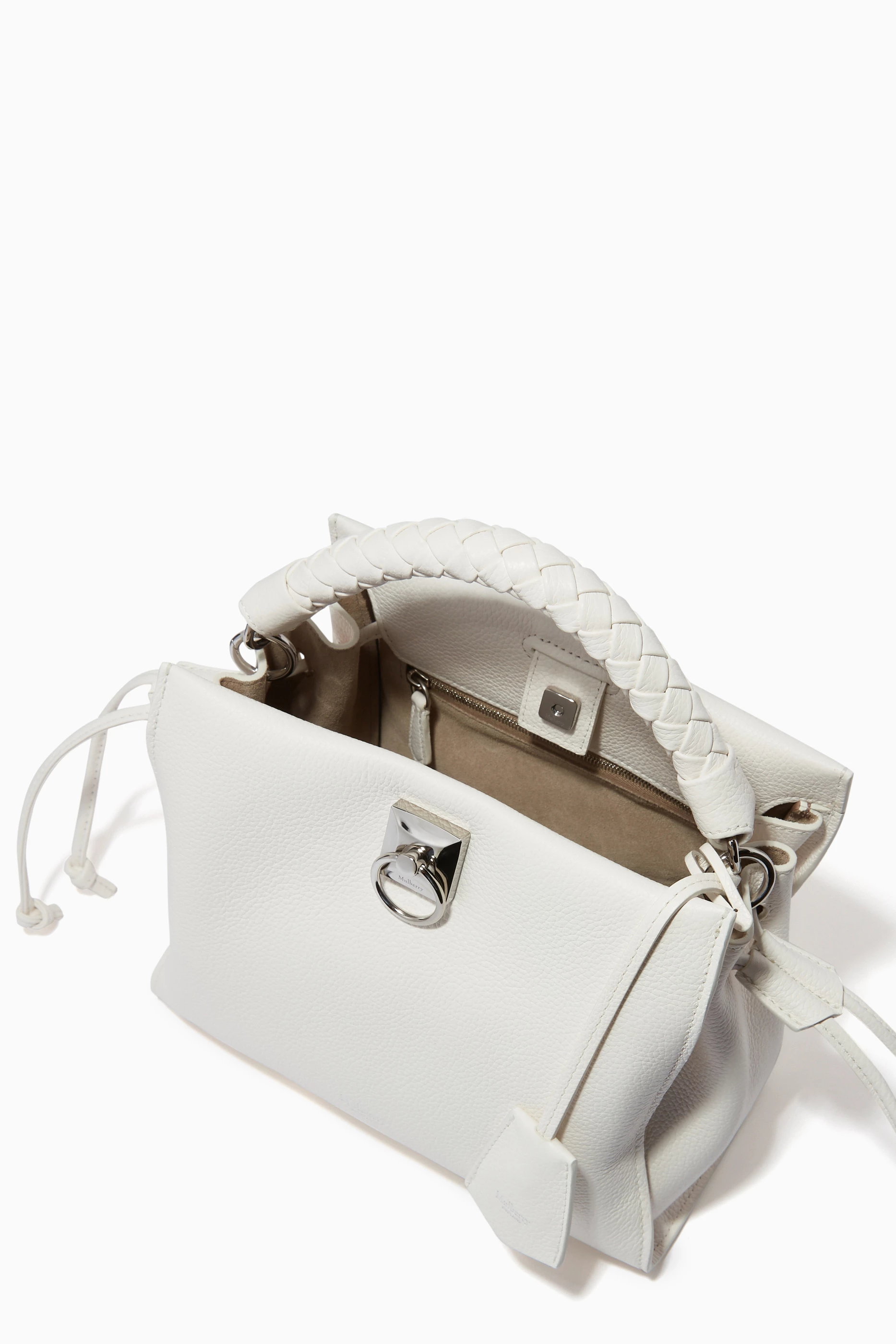 Buy Mulberry White Small Iris Shoulder Bag in Classic Grain Leather For Women Online Ounass UAE