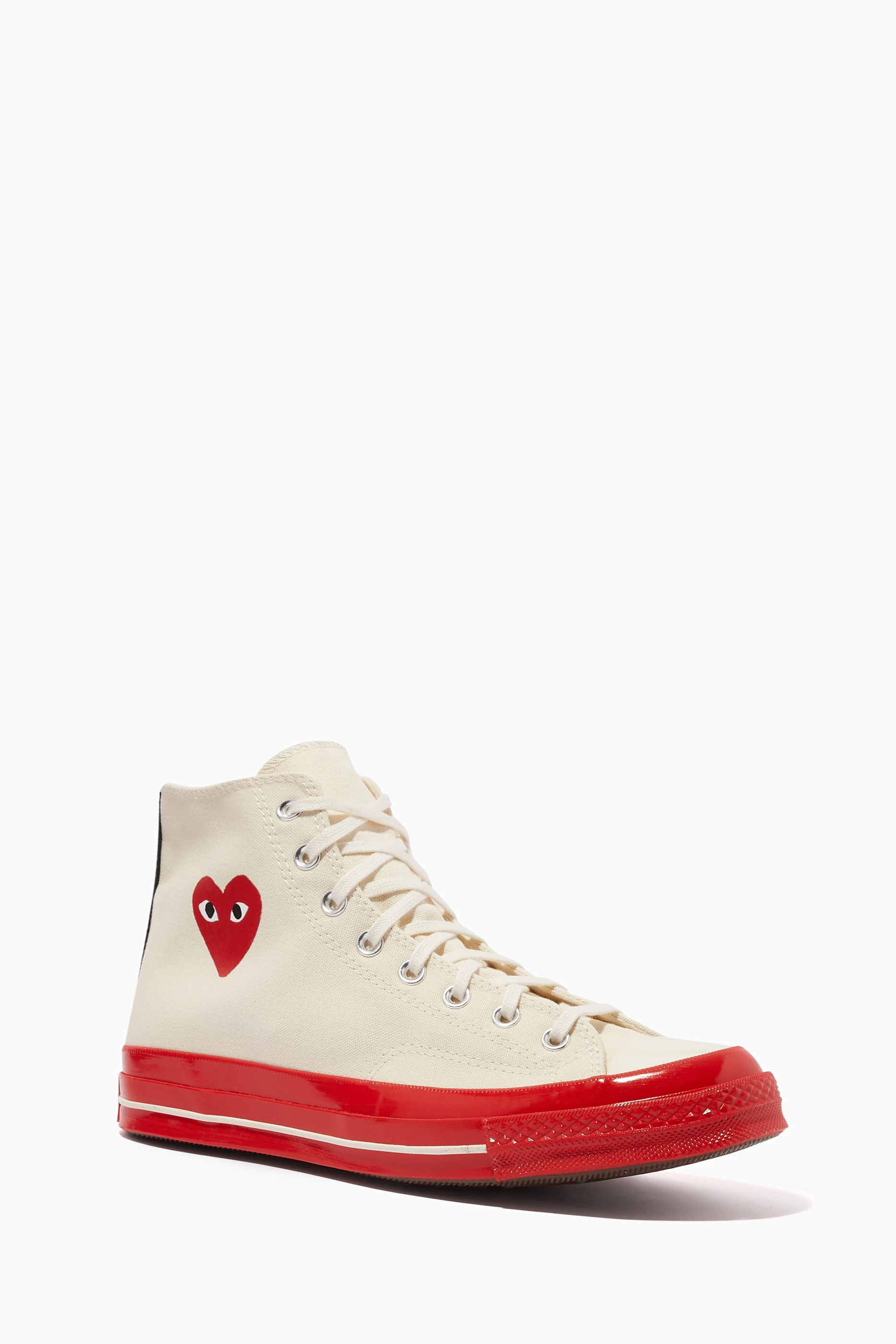 Buy Comme des Garcons PLAY White x Converse Chuck 70 High Top Sneakers in Canvas For Men Online Ounass UAE