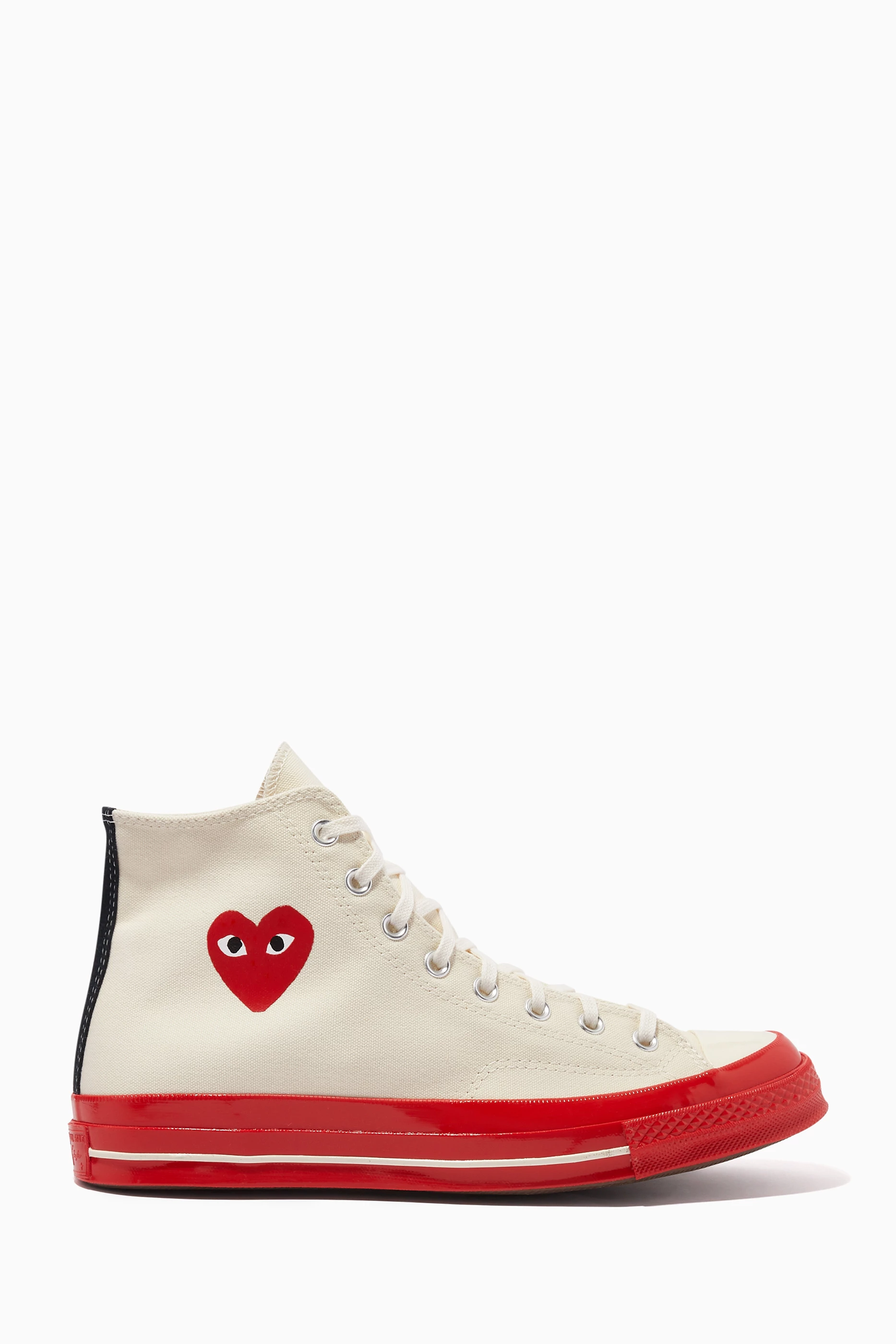 Buy Comme des Garcons PLAY White x Converse Chuck 70 High Top Sneakers in Canvas For Men Online Ounass UAE