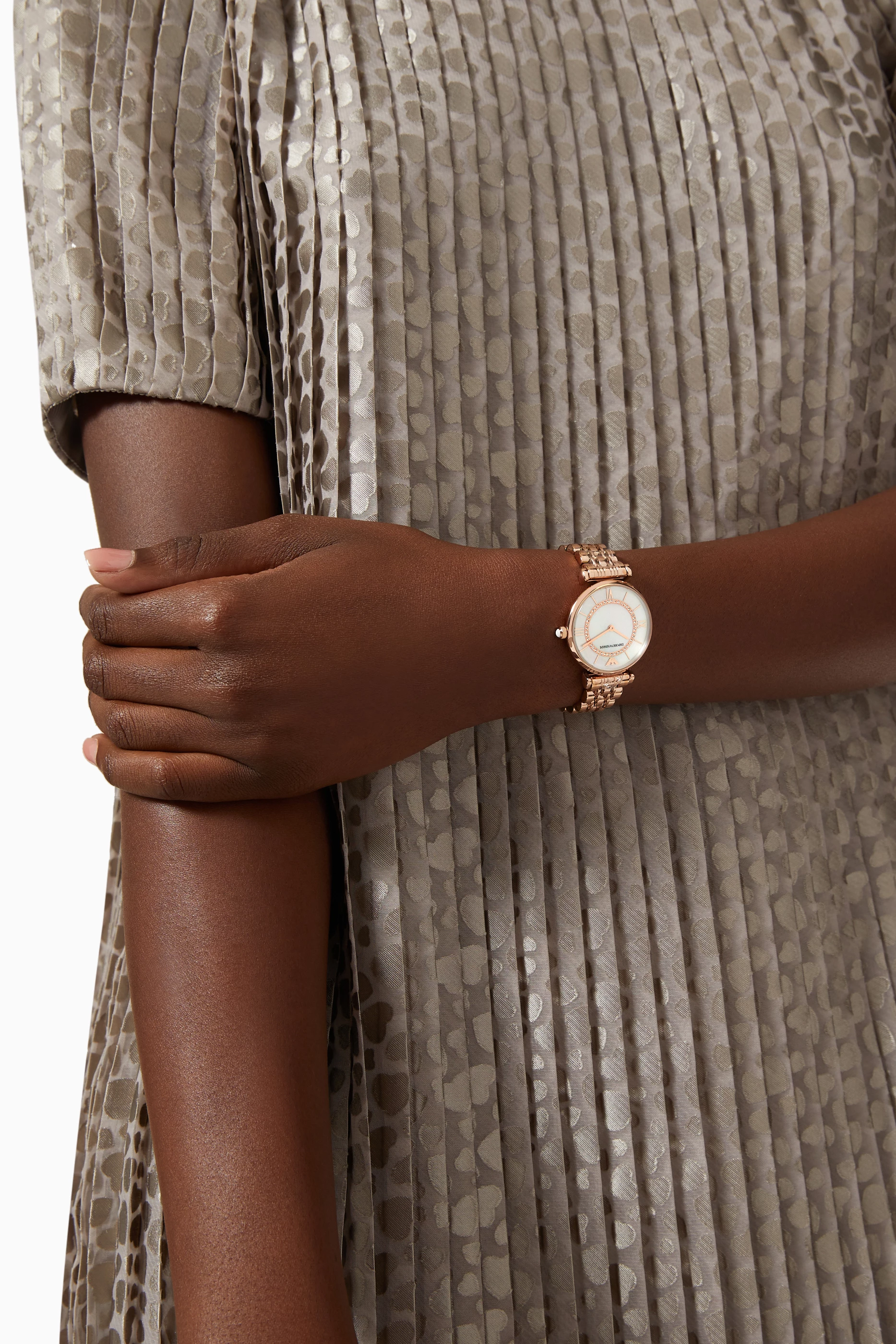 Emporio armani rose gold watch ladies 2025