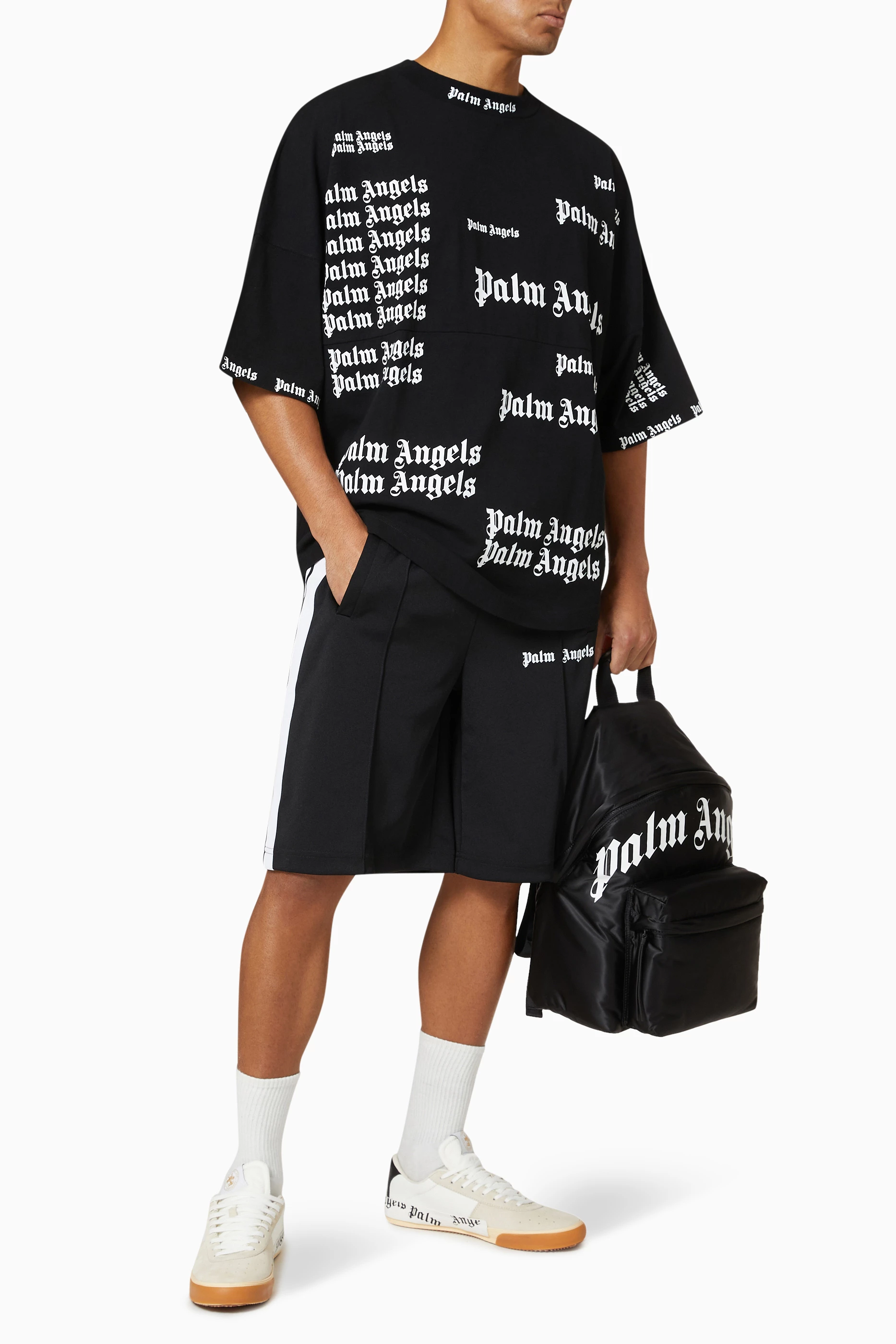 Buy Palm Angels Black Ultra Logo Over T-shirt in Cotton For