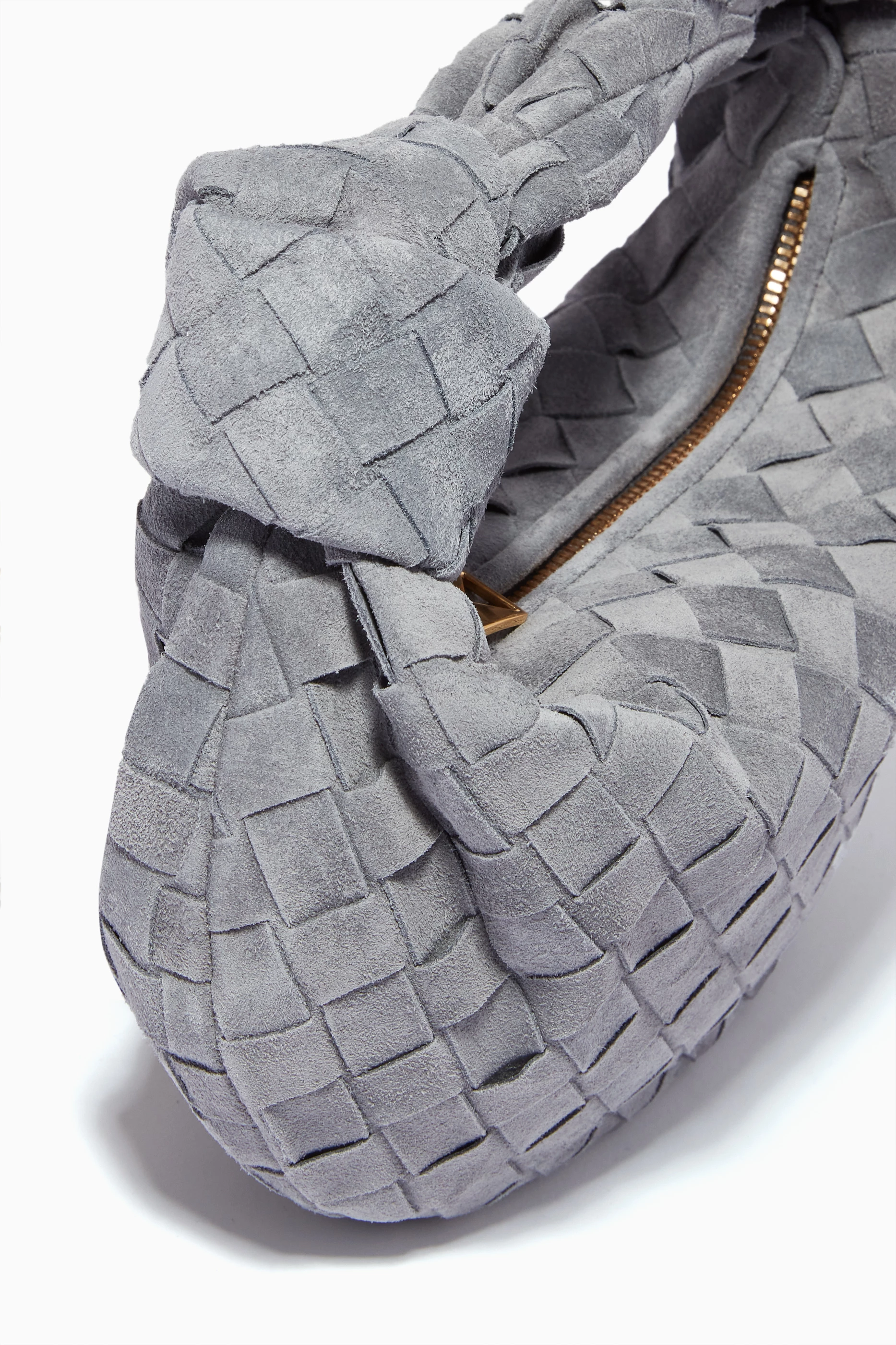 Buy Bottega Veneta Grey Mini Jodie Bag in Suede For UNISEX Online 