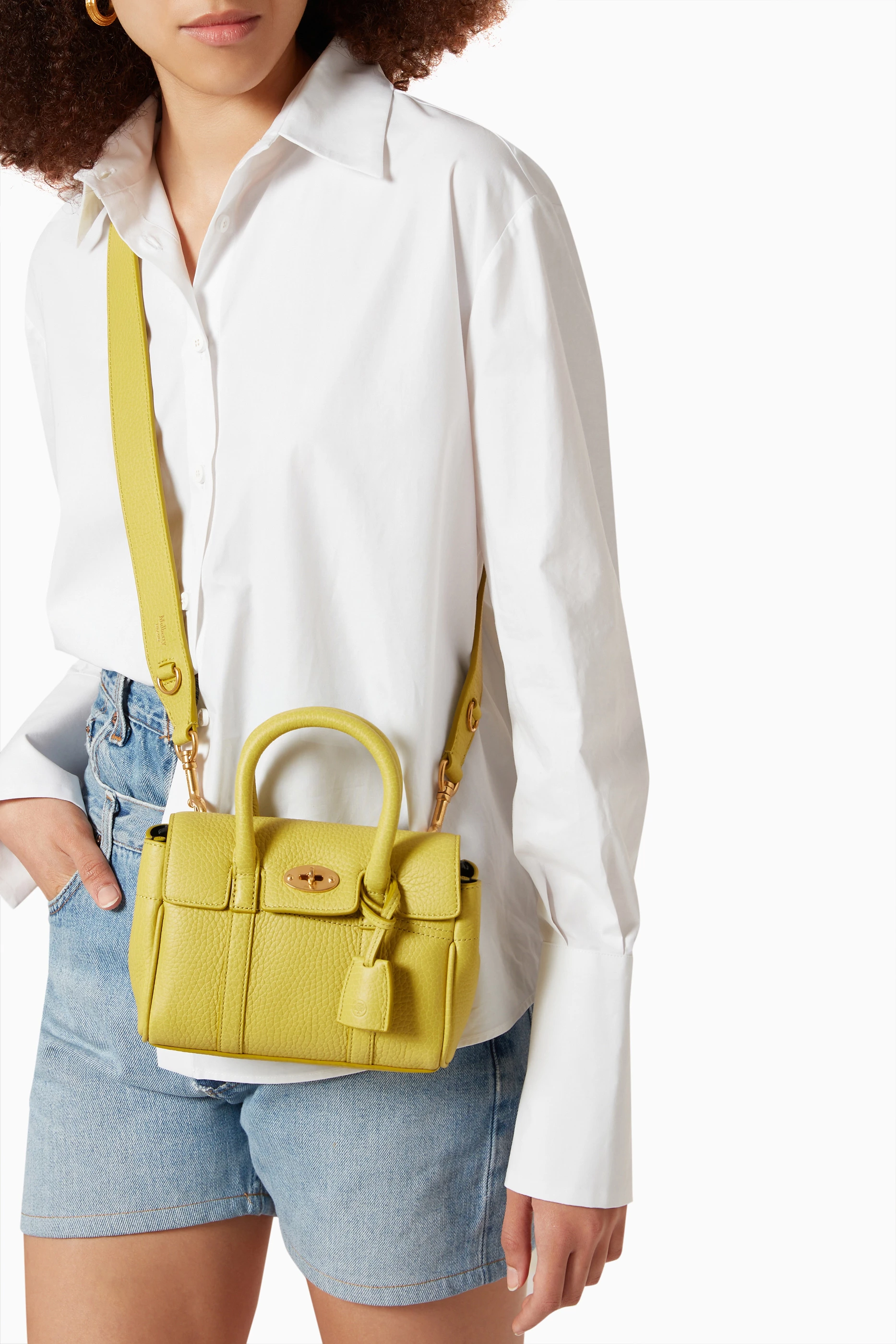 Buy Mulberry Green Mini Bayswater Bag in Heavy Grain Leather For Women Online Ounass UAE