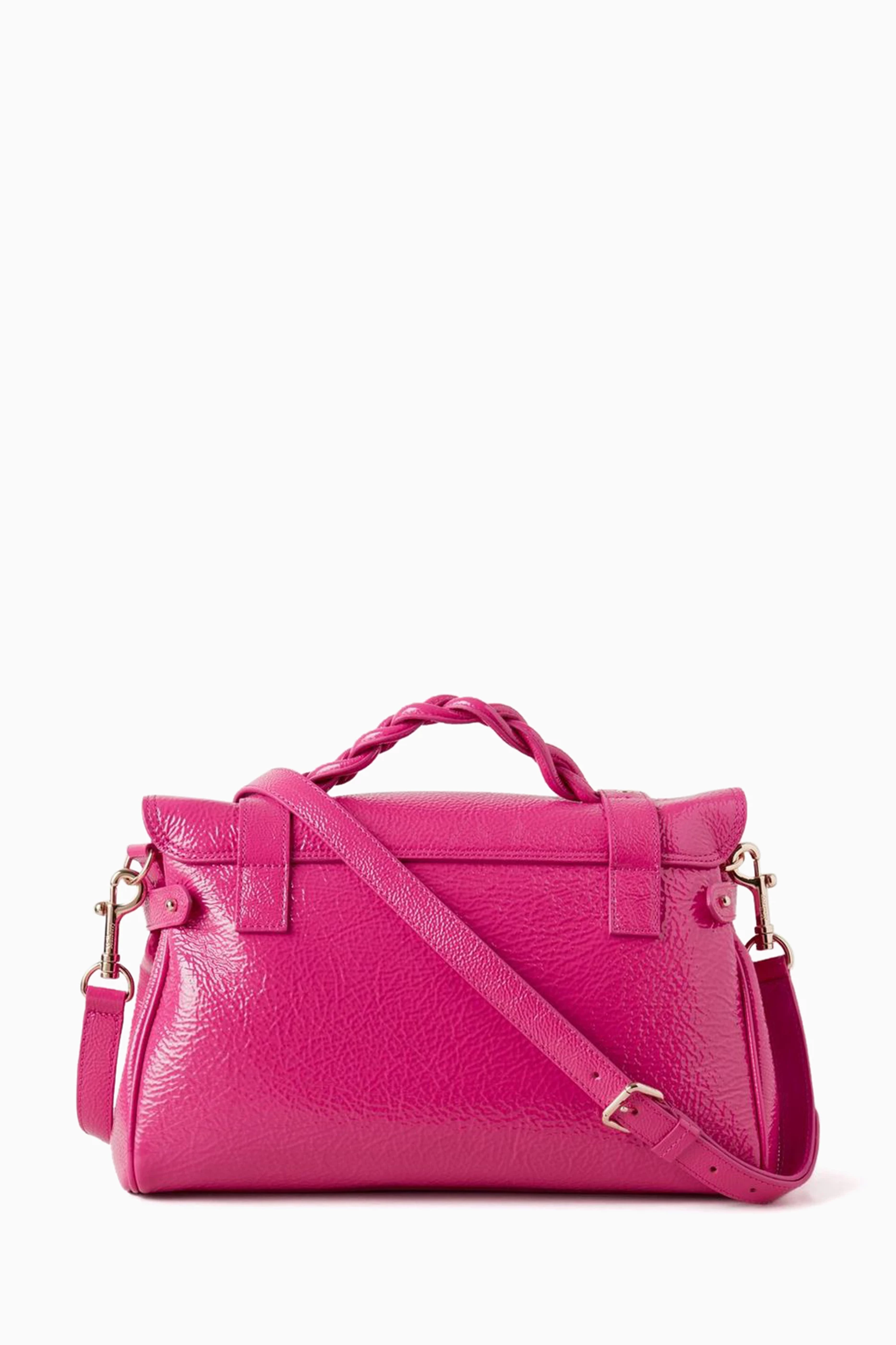 Buy Mulberry Pink Alexa Satchel Bag in Spongy Patent Leather For Women Online Ounass UAE