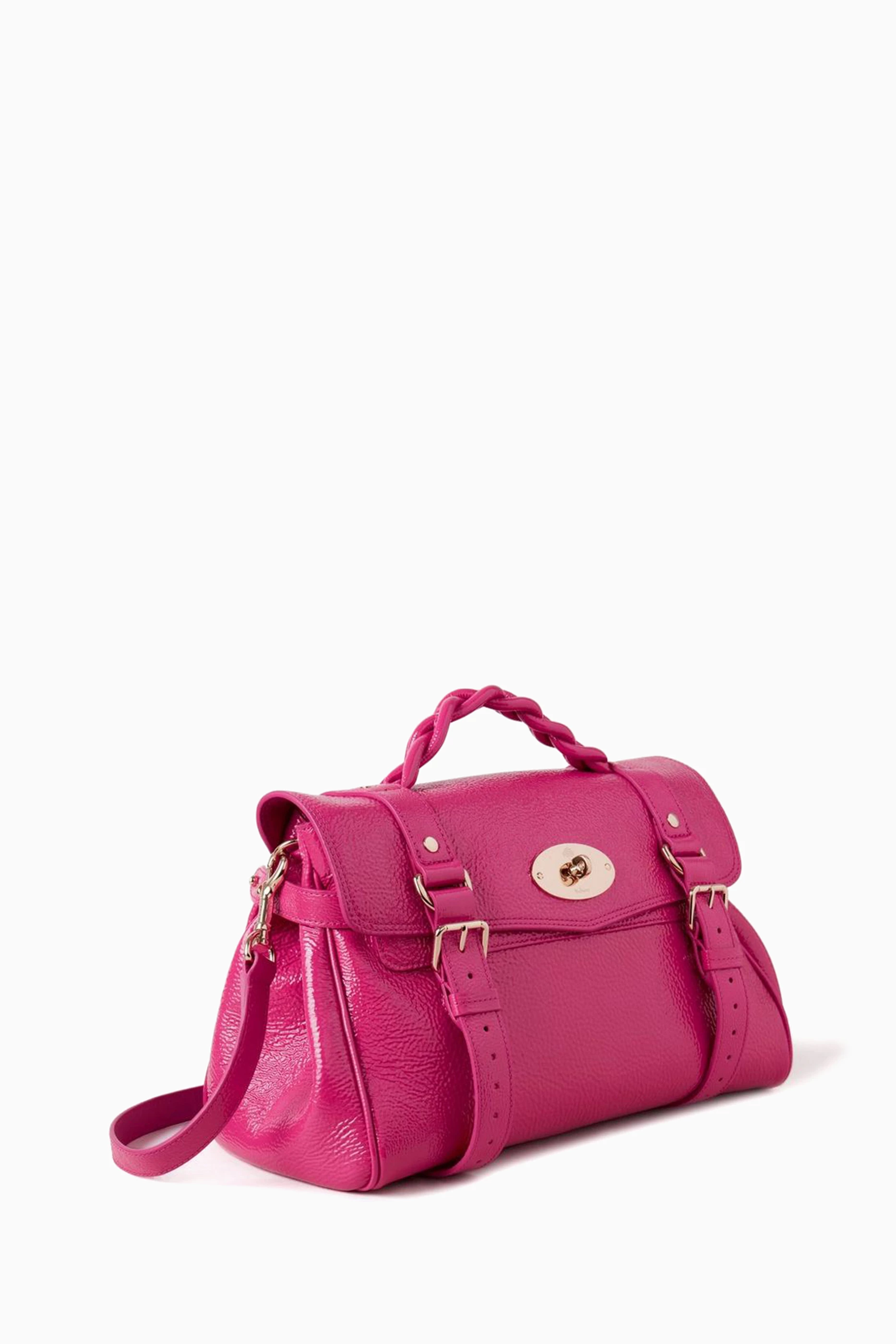 Buy Mulberry Pink Alexa Satchel Bag in Spongy Patent Leather For Women Online Ounass UAE