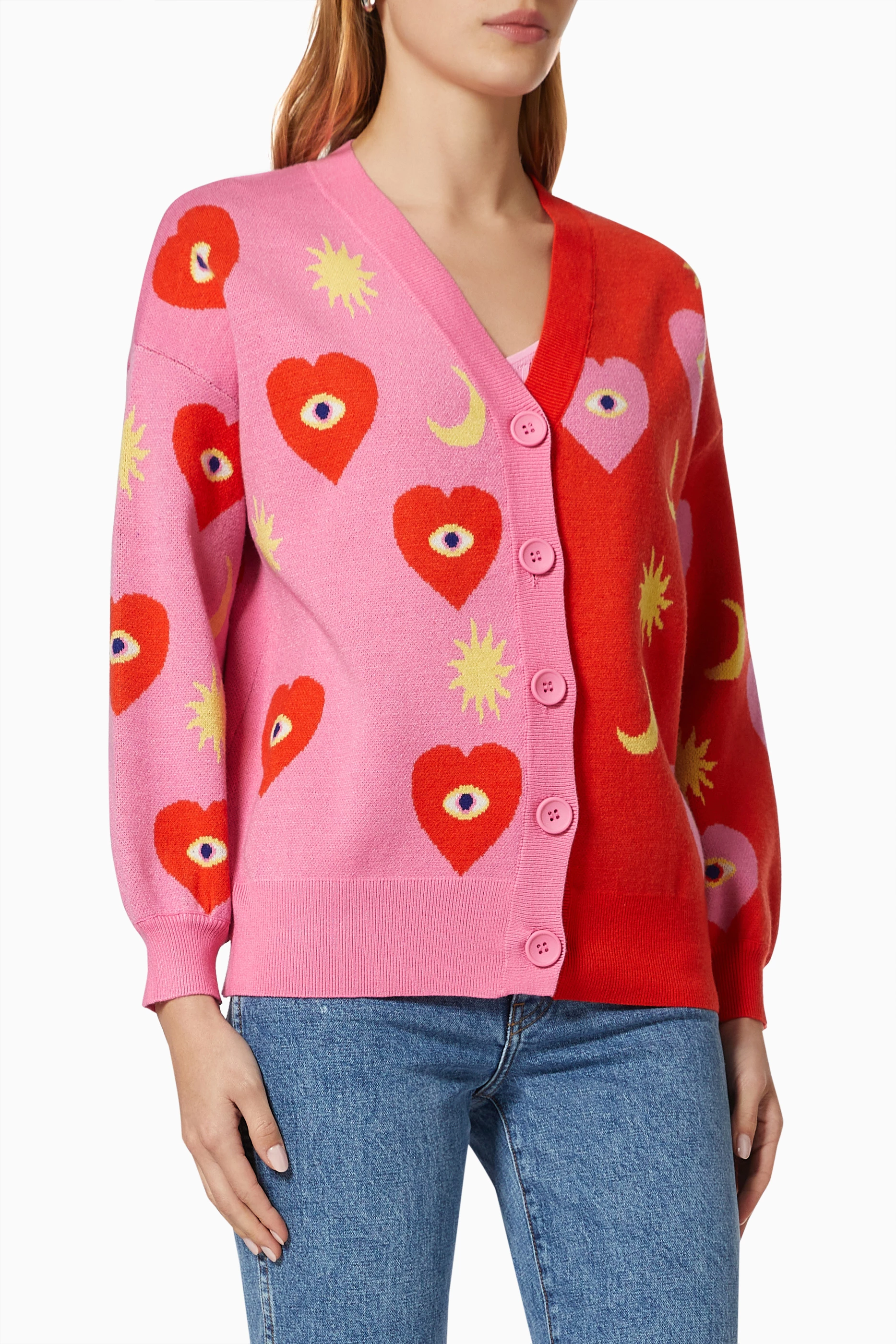 Buy Never Fully Dressed Pink Lucy Cardi in Viscose Knit For Women Online |  Ounass UAE