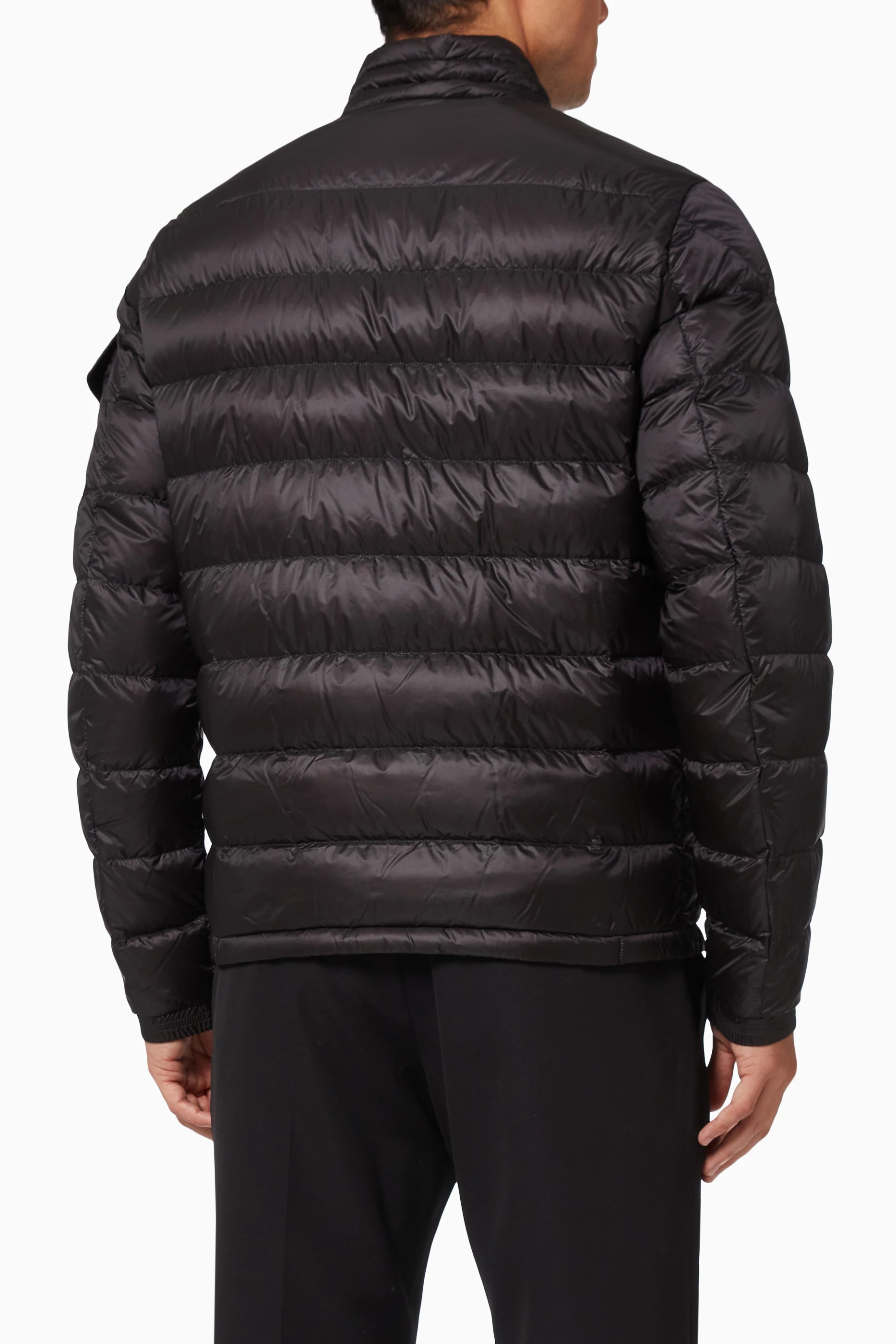 Buy Moncler Black Agay Jacket in Matte Longue Saison Nylon For Men Online Ounass UAE