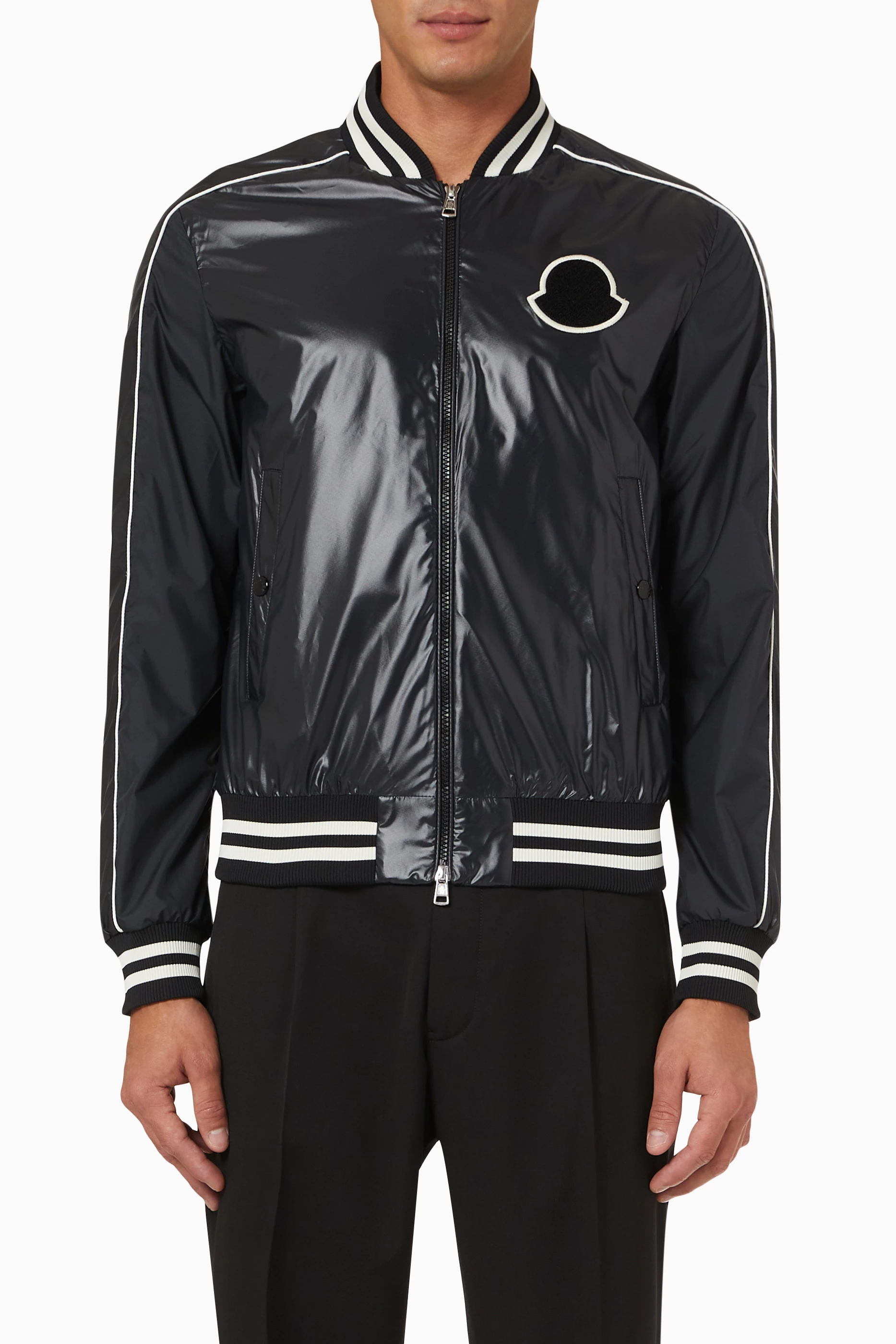 Buy Moncler Black Dayu Bomber Jacket in Nylon For Men Online Ounass UAE