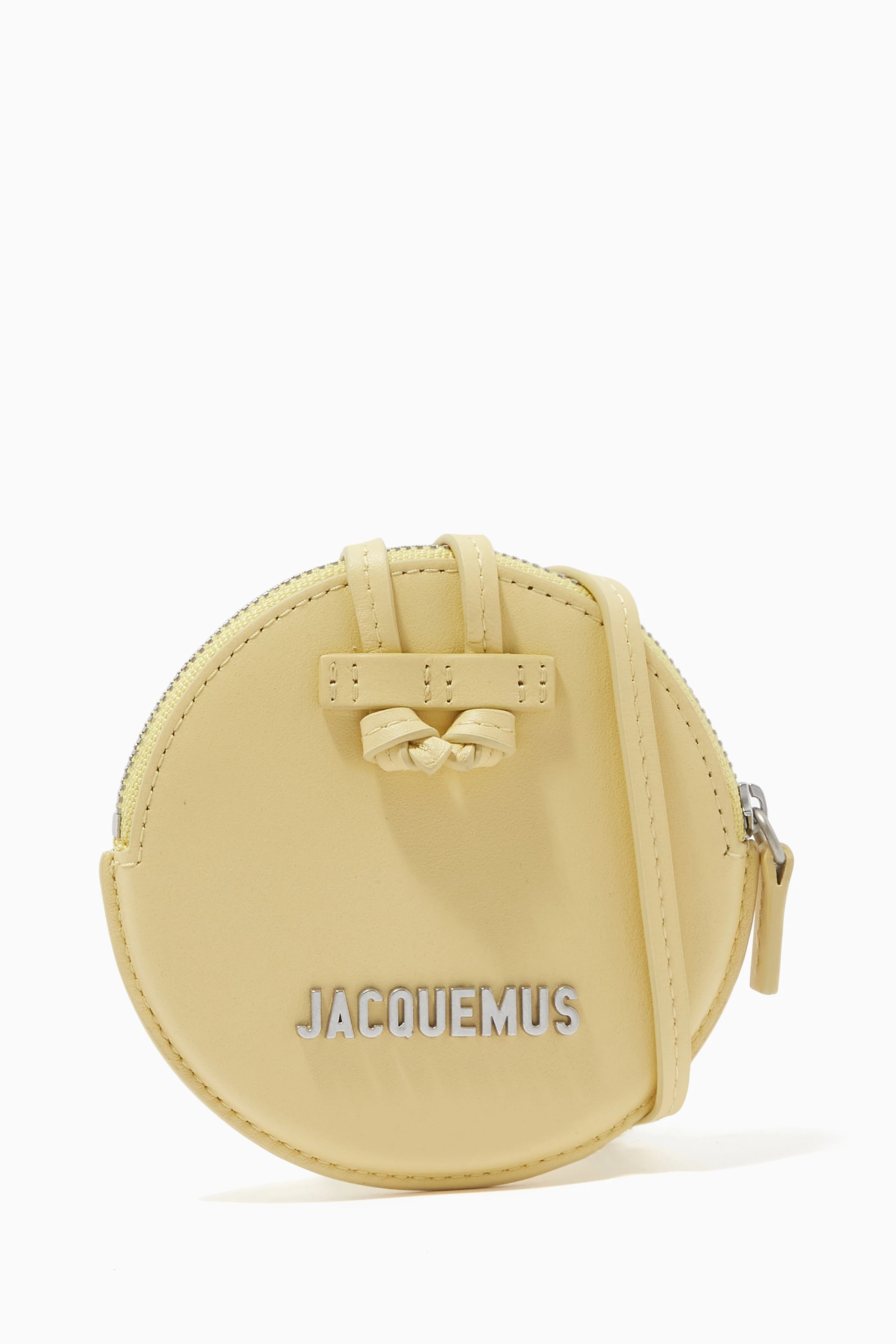 Buy Jacquemus Yellow Le Pitchou Round Coin Purse in Leather