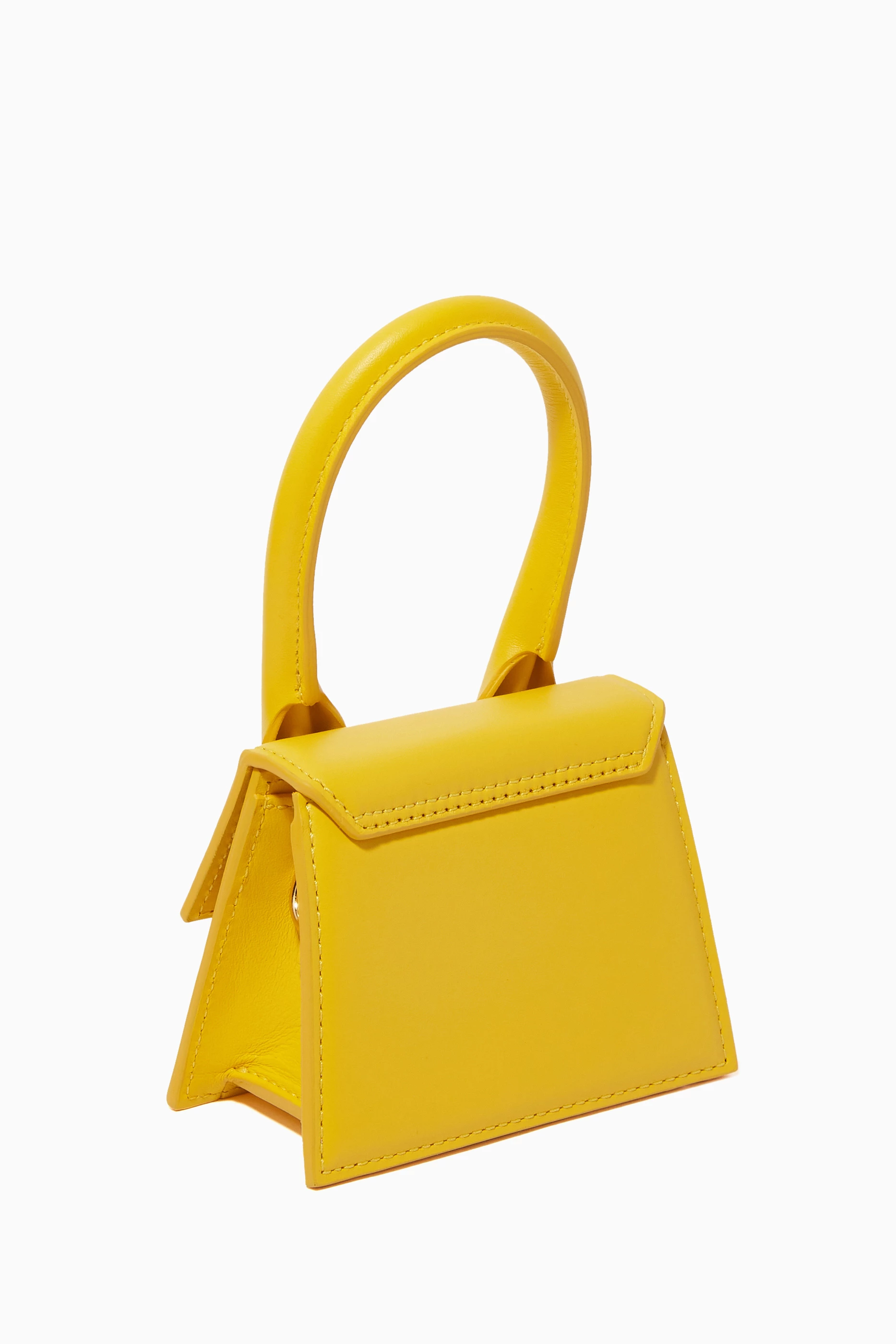 Buy Jacquemus Yellow Le Chiquito Mini Bag in Leather For Women Online Ounass UAE