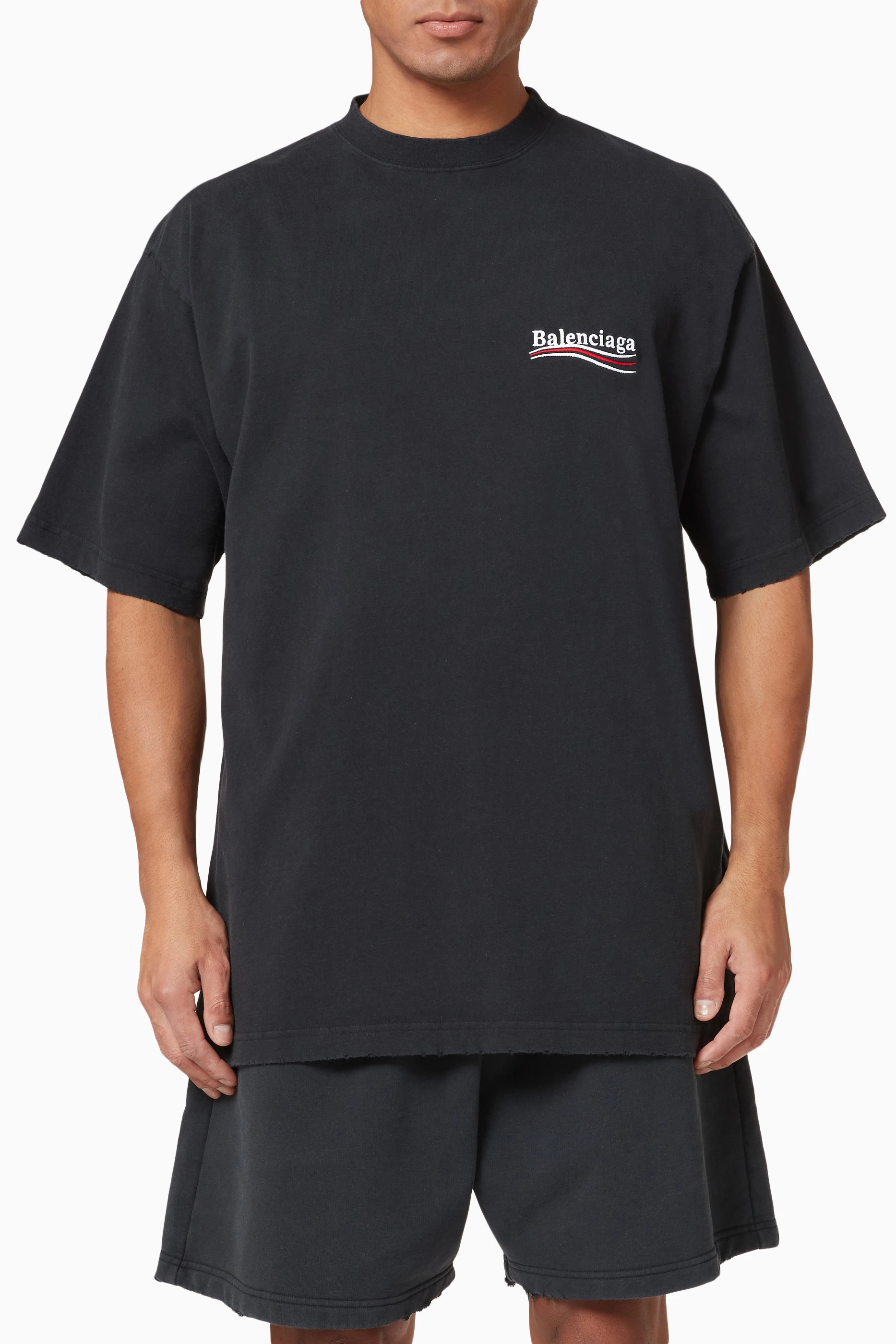 Buy Balenciaga Black Political Campaign T-shirt in Vintage