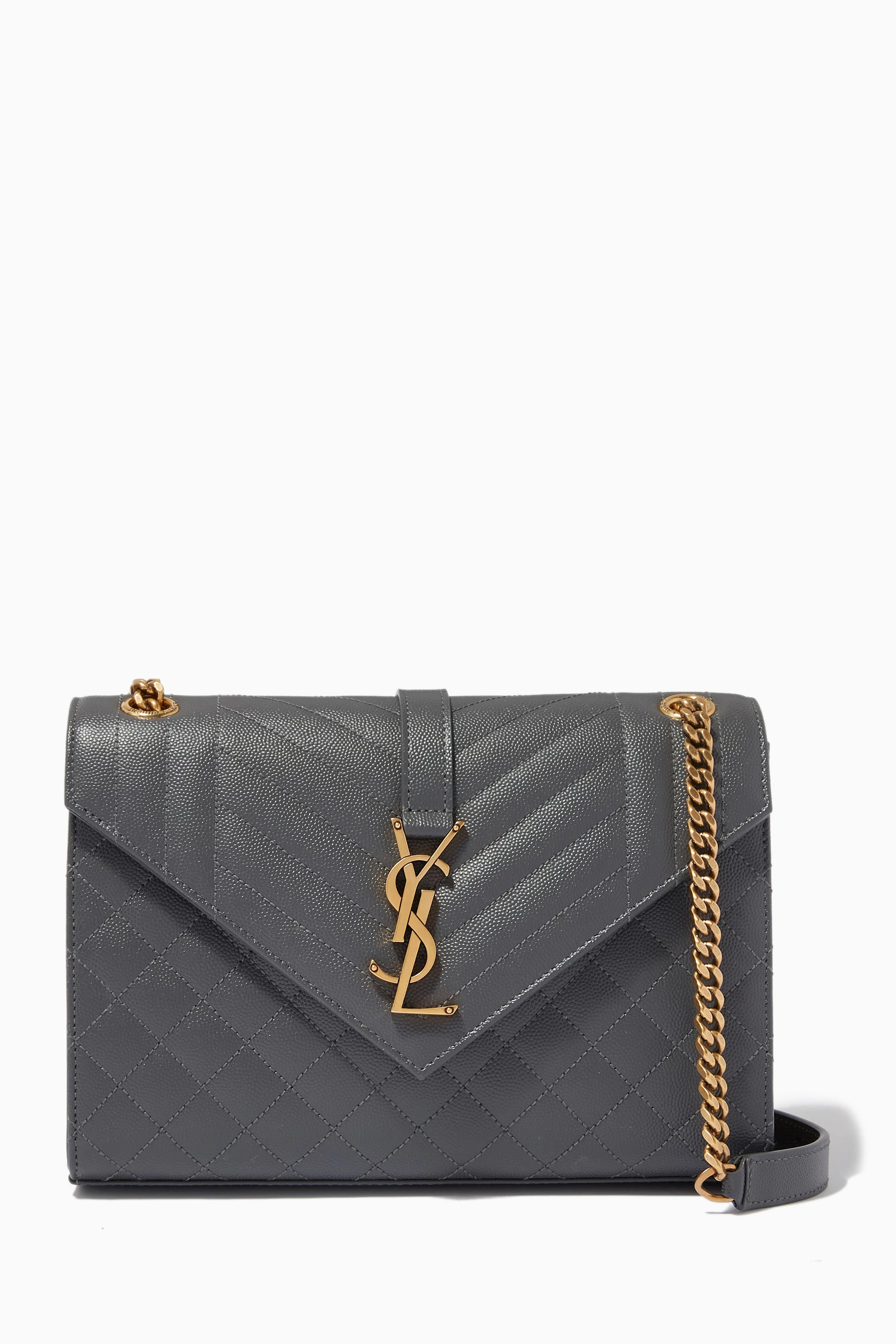 Monogram small envelope wallet in grain de poudre embossed leather cheap