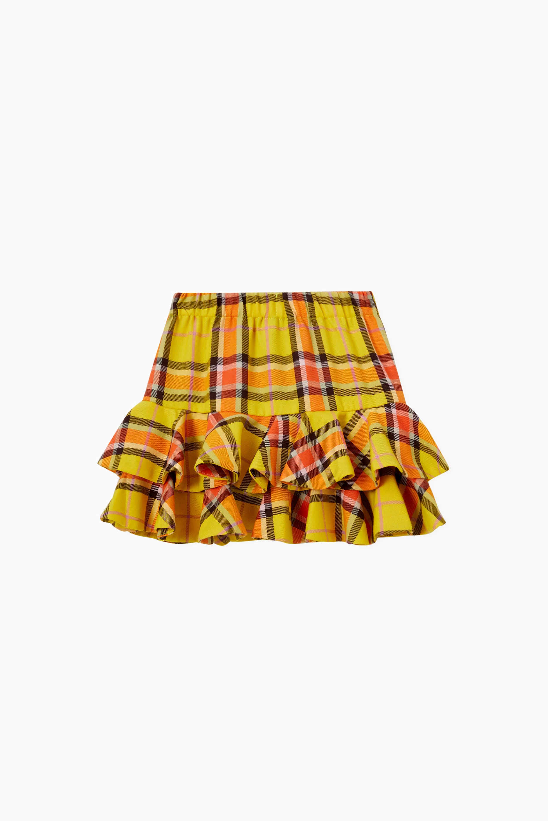 Buy Raspberry Plum Multicolour Lambada Tiered Frill Skirt For