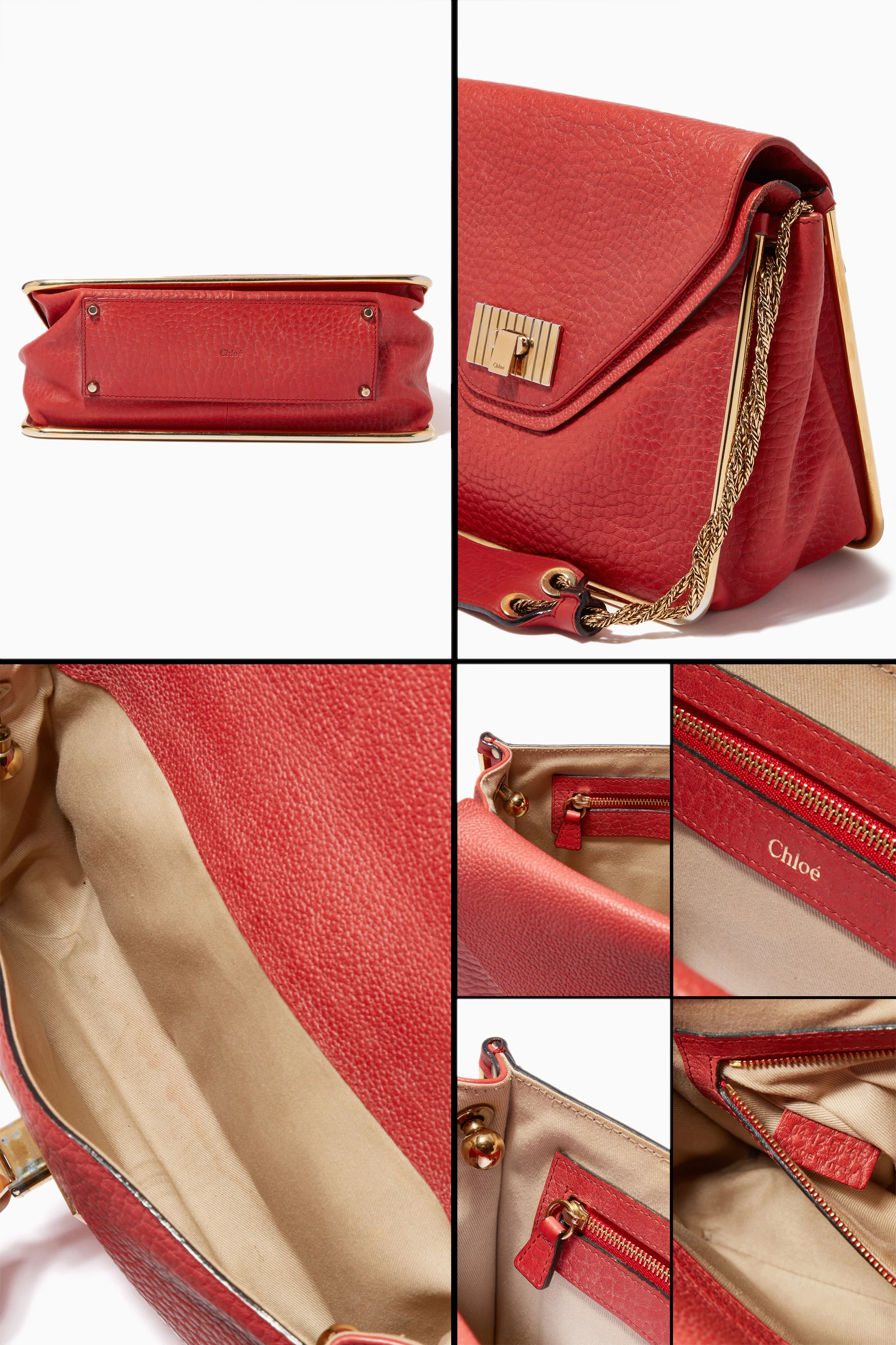 Buy Chloe Pre Loved Red Small Sally Shoulder Bag in Leather For Women Online Ounass UAE