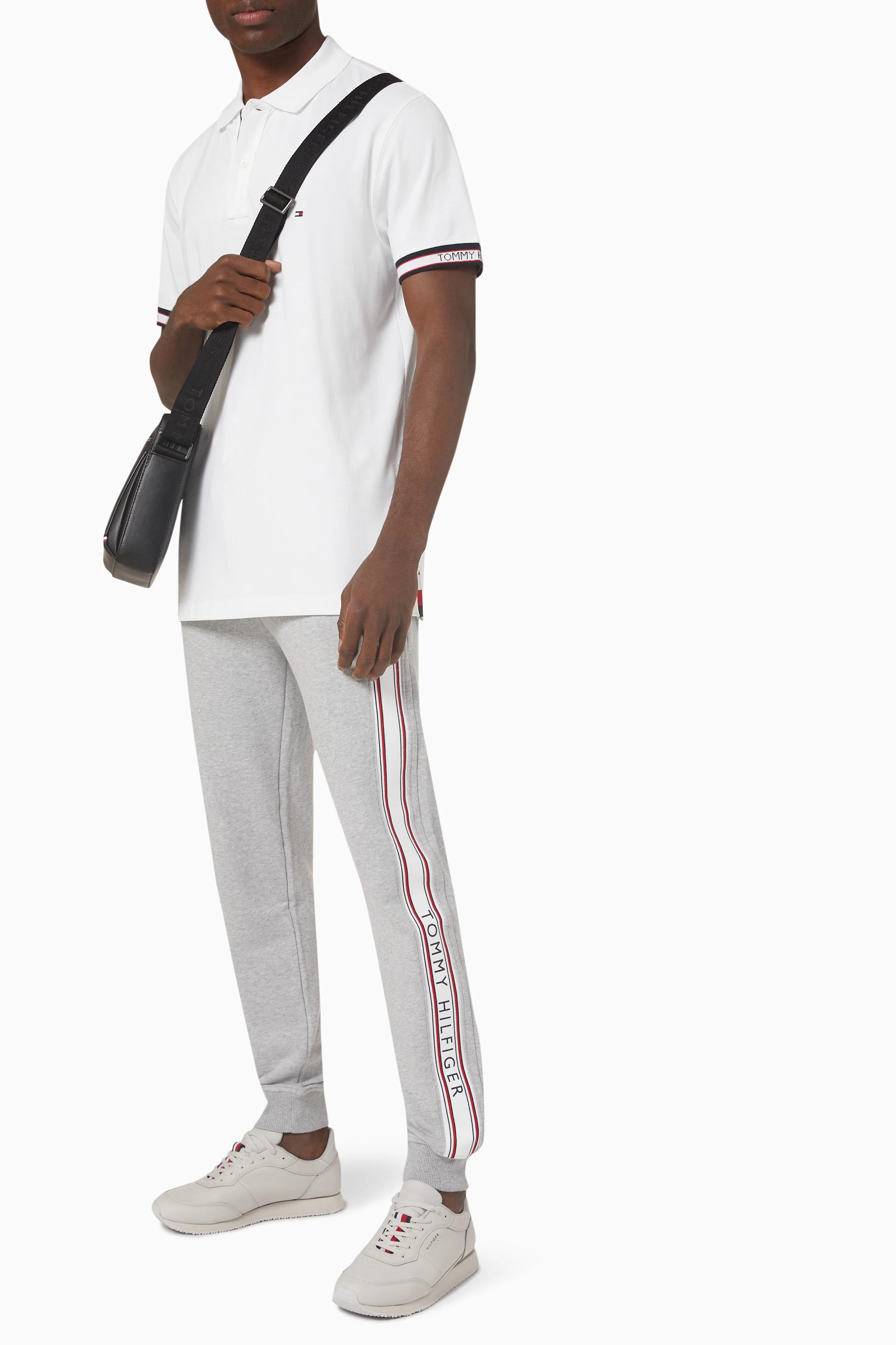 Tommy hilfiger track pants grey best sale
