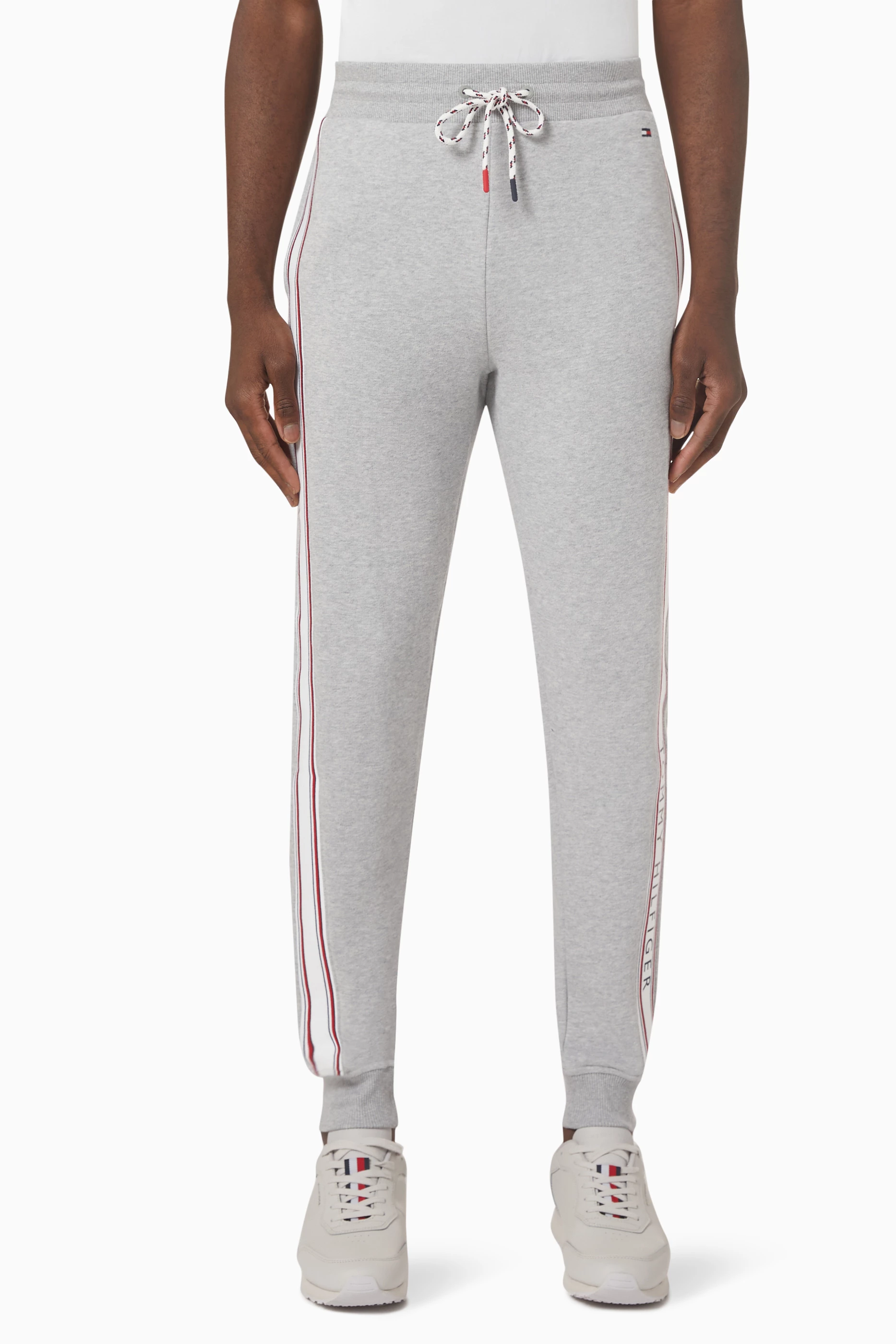 Buy Tommy Hilfiger Grey Track Pants in Cotton For Men Online Ounass UAE