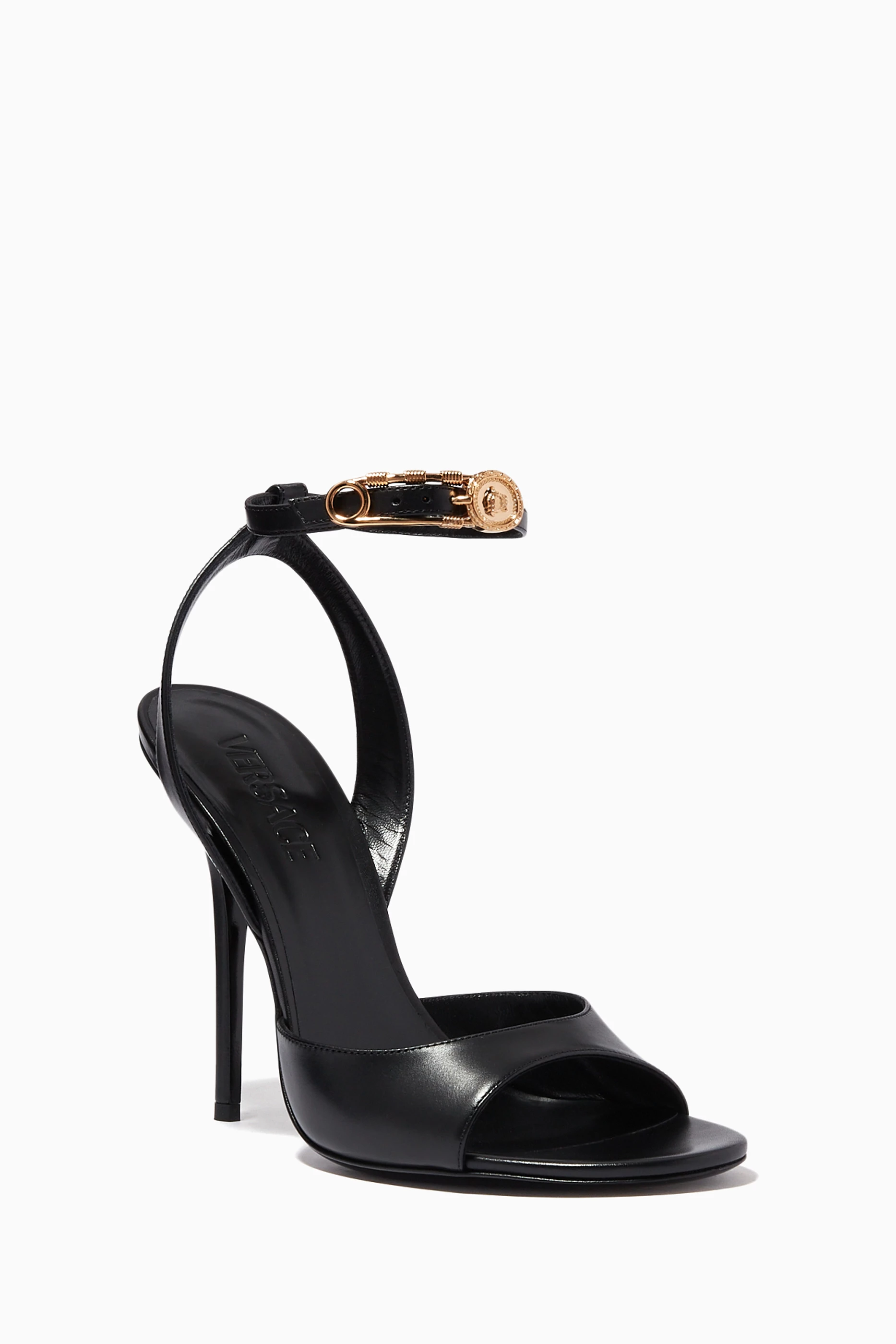 Versace ankle strap heels on sale