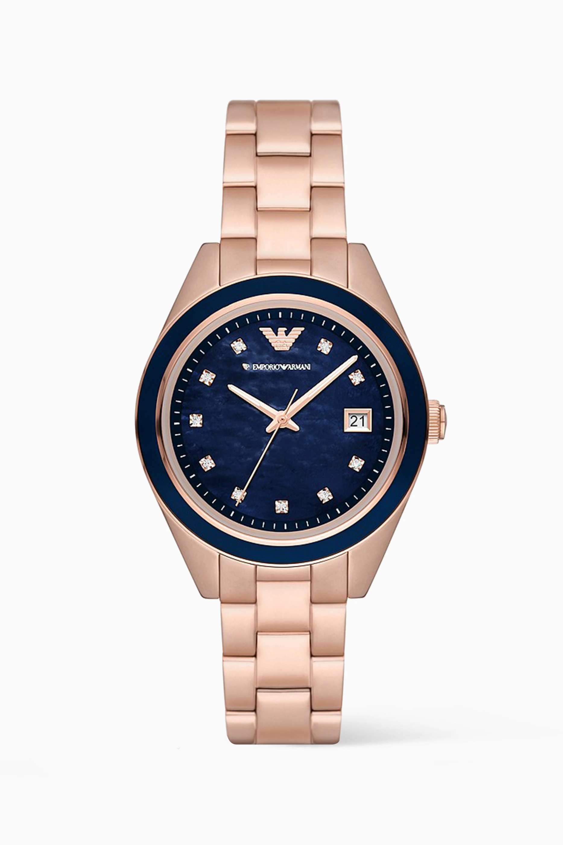 Emporio armani ladies rose gold watch shop