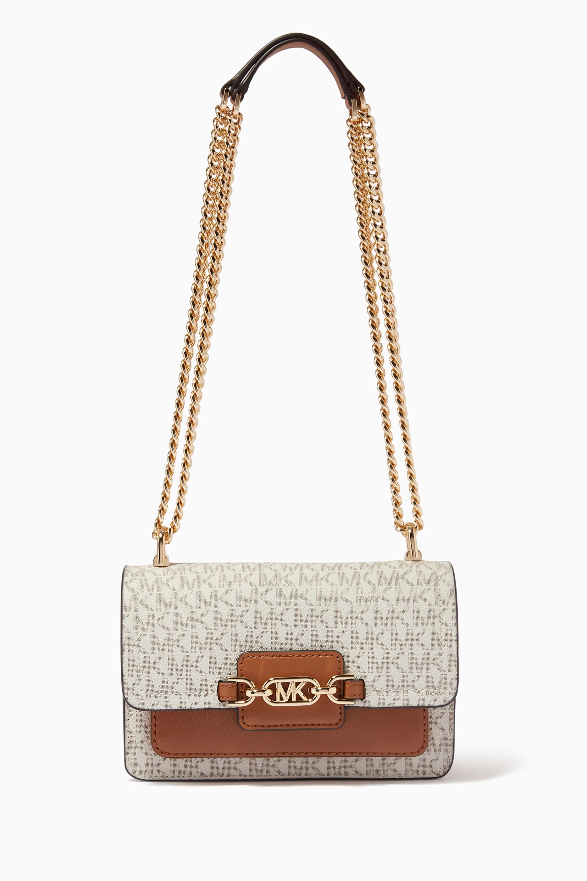 Buy Michael Kors White Heather XS Crossbody Bag in Monogram Canvas Leather For Women Online Ounass UAE
